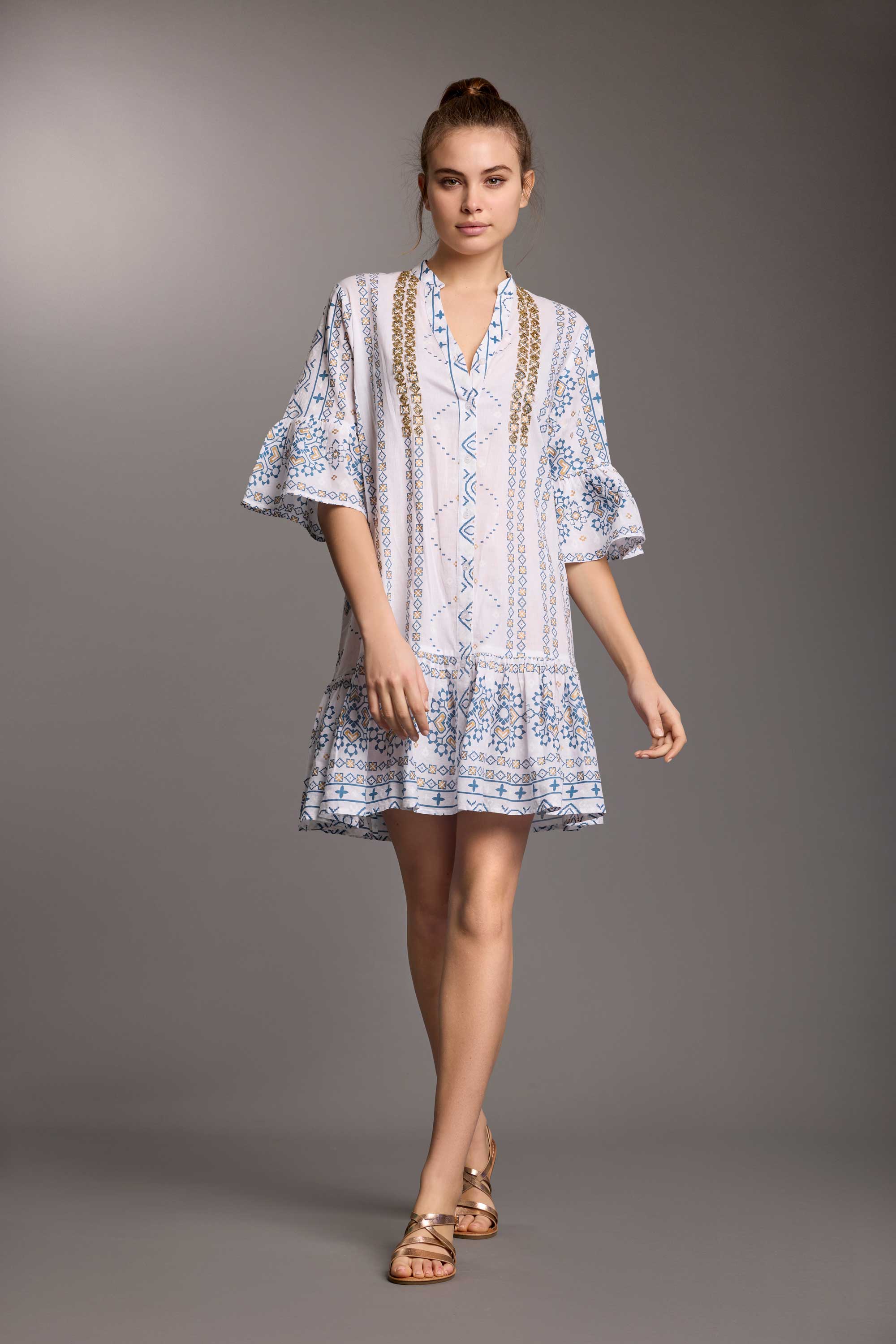 ABITO CAMICIA CON BALZE SUL FONDO SHIRA - Image 2