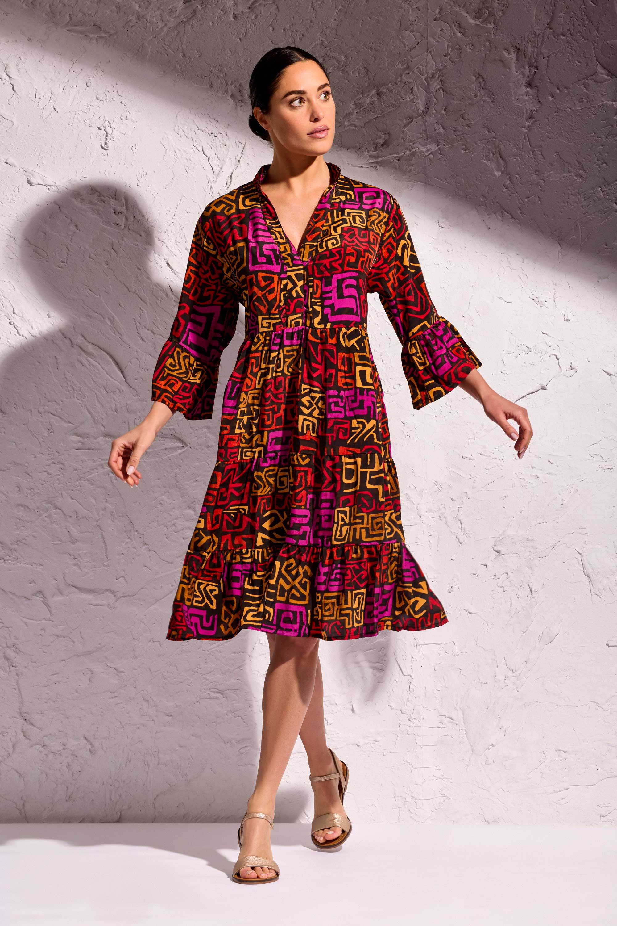 ABITO CAMICIA CON MANICHE CON VOLANT DESIREE - Image 3