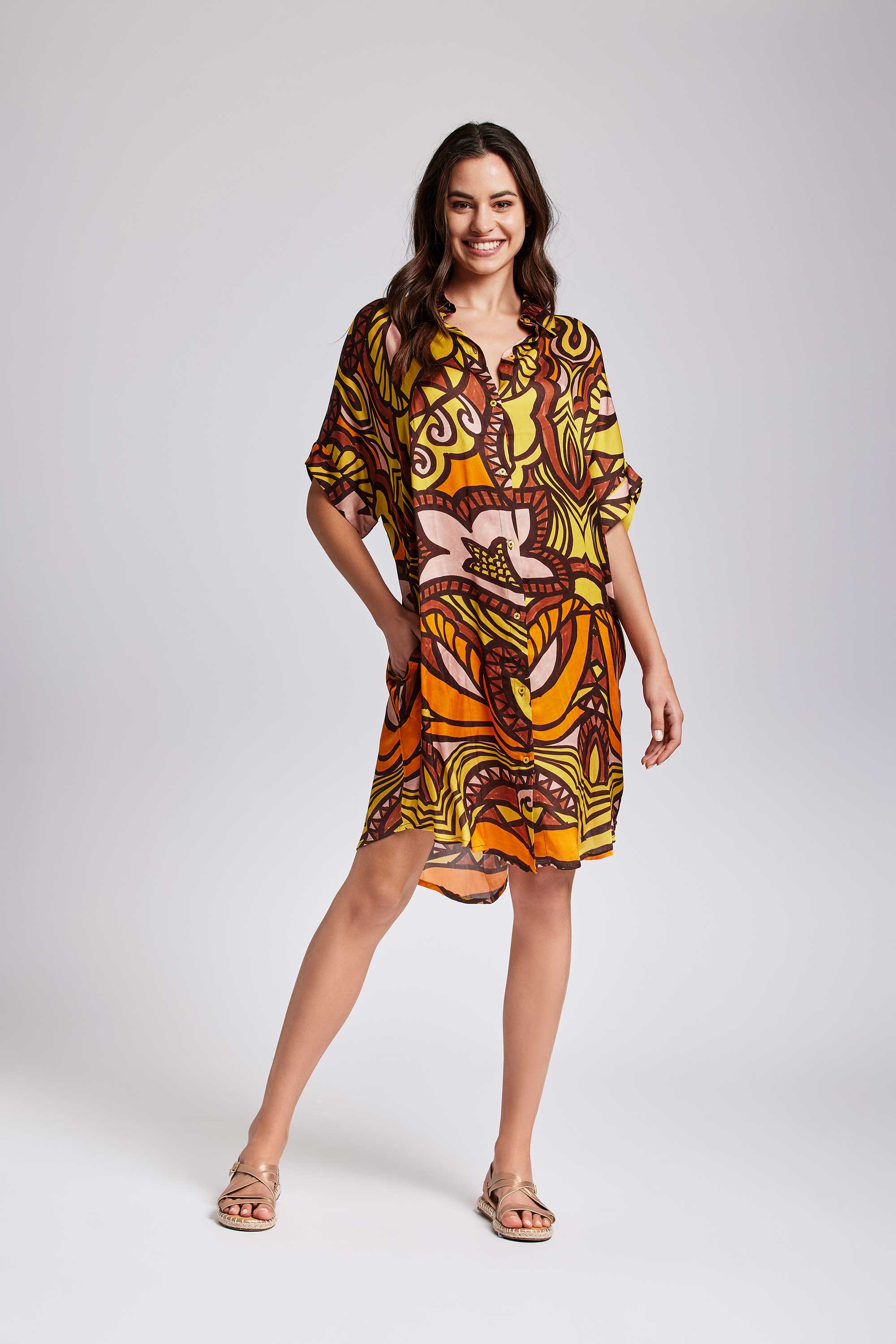 ABITO CAMICIA FLORA LIME - Image 3