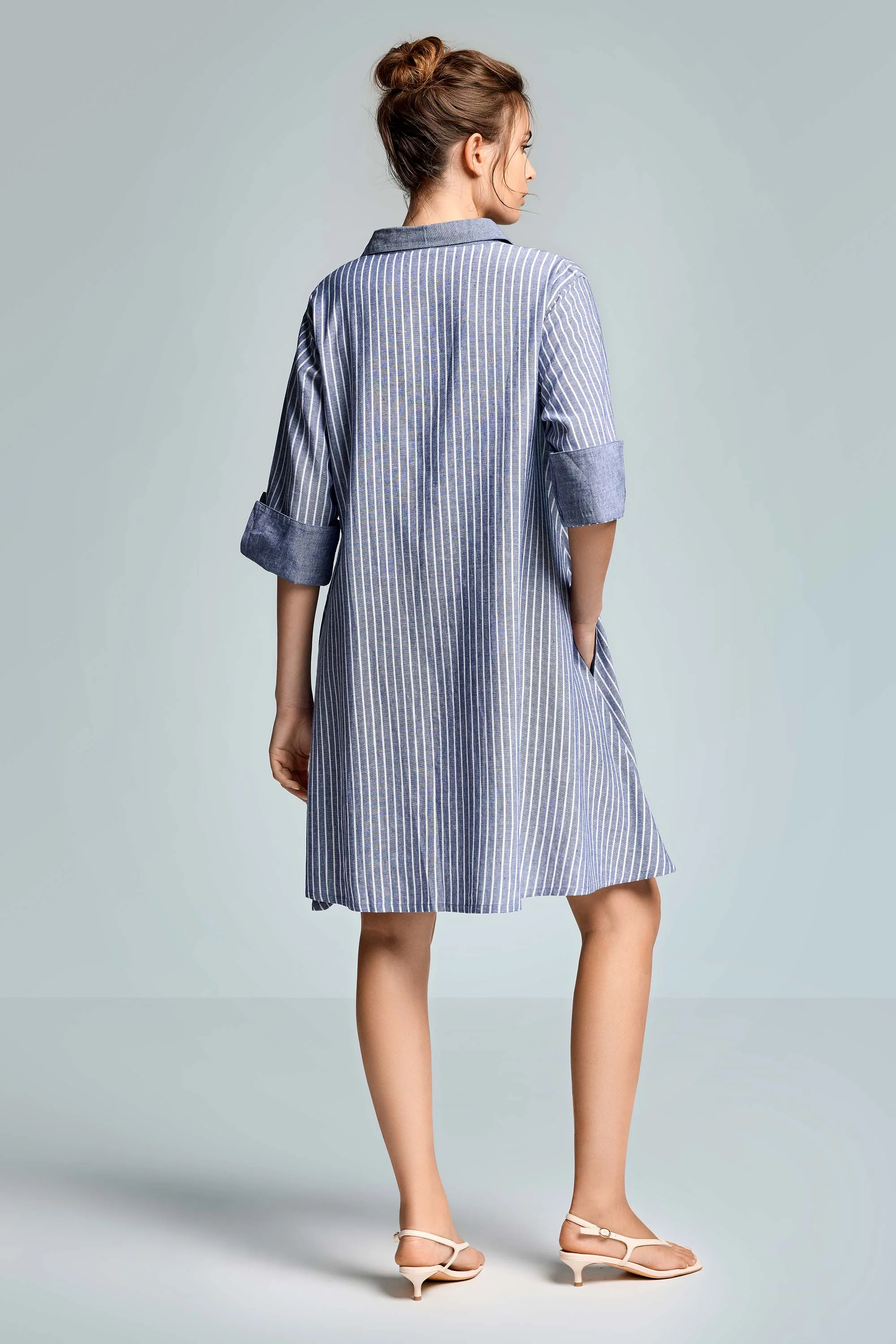 ABITO CAMICIA IN MISTO LINO LILIA - Image 4