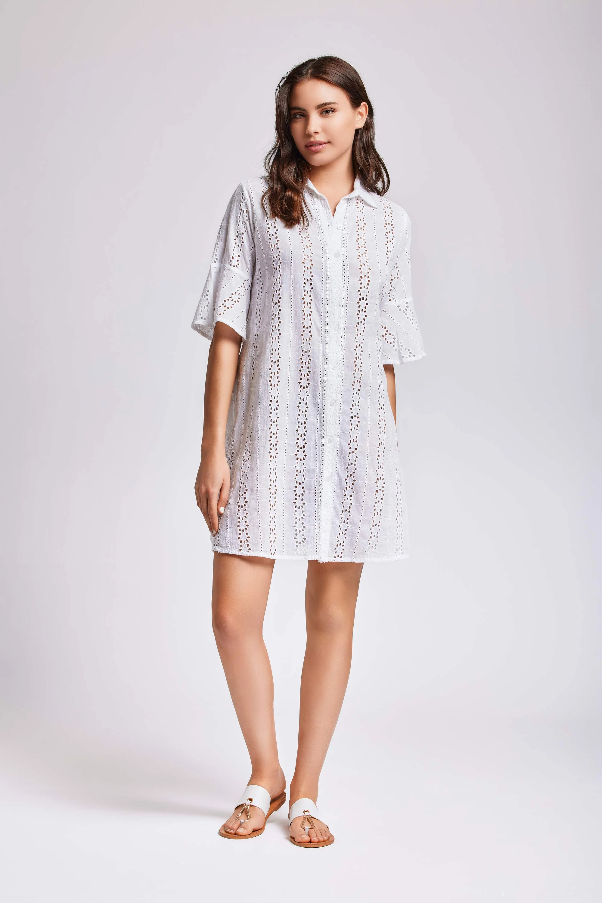 ABITO CAMICIA IN PIZZO PREGIATO - Image 6