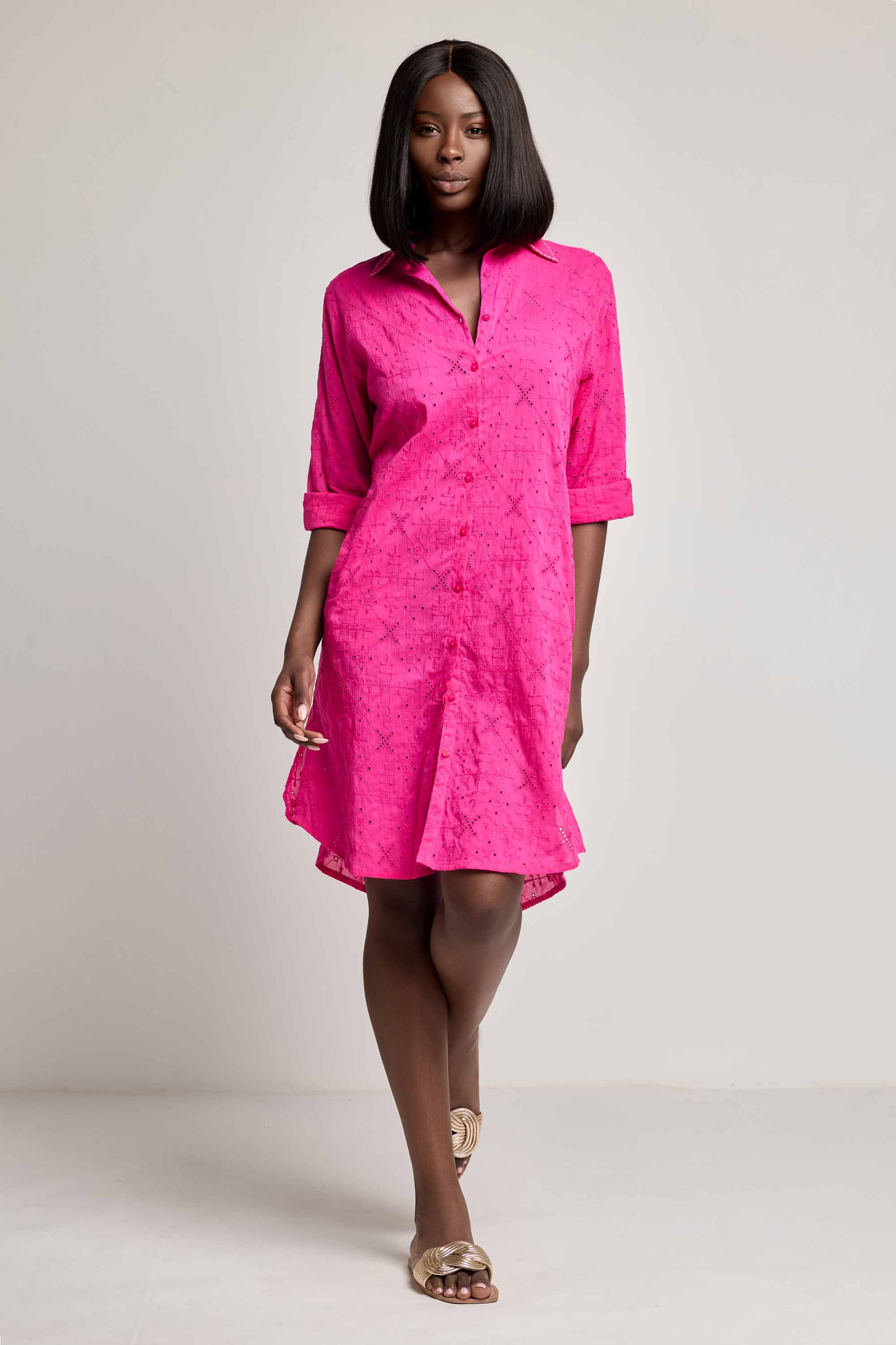 ABITO CAMICIA IN PIZZO PREGIATO DORIS - Image 13