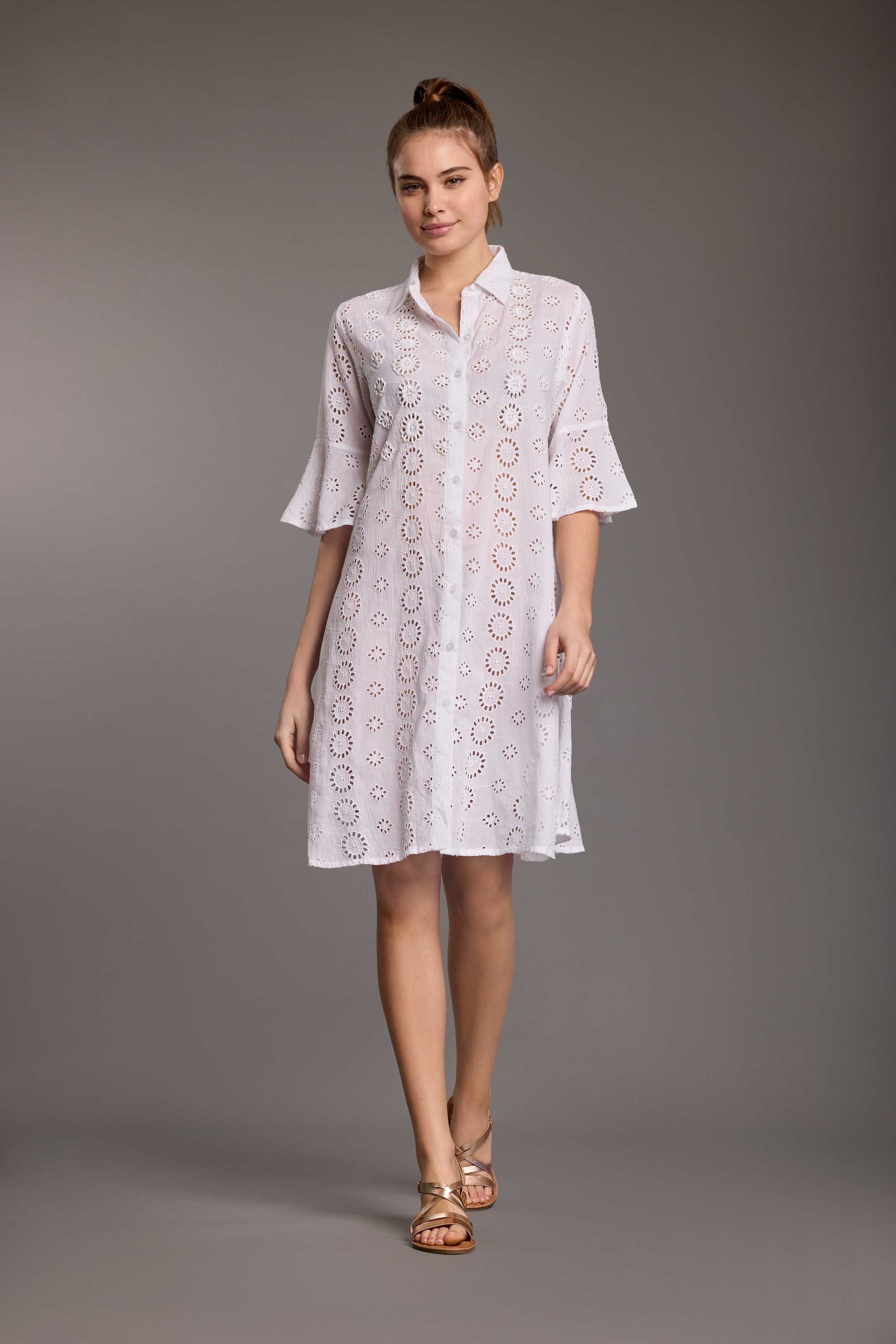 ABITO CAMICIA IN PREGIATO PIZZO SANGALLO - Image 5