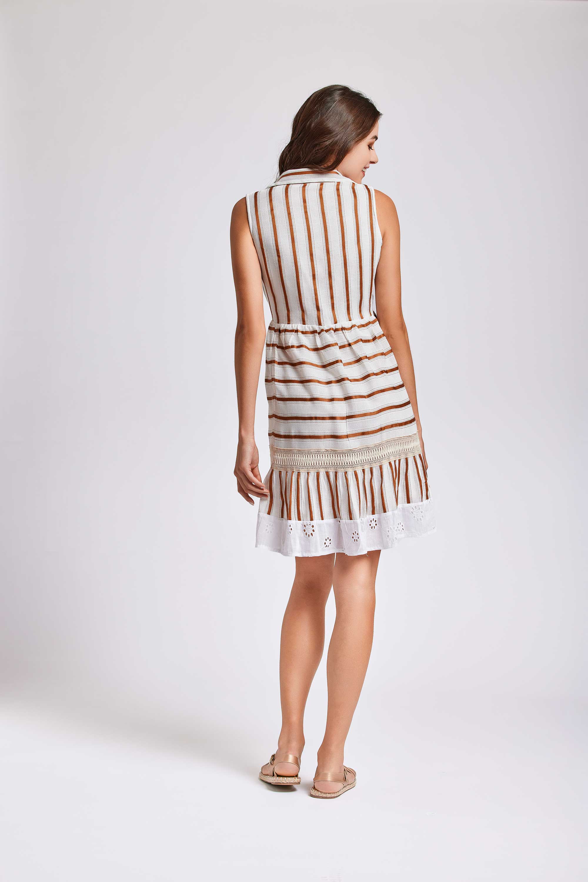 ABITO CAMICIA SMANICATO A RIGHE - Image 2
