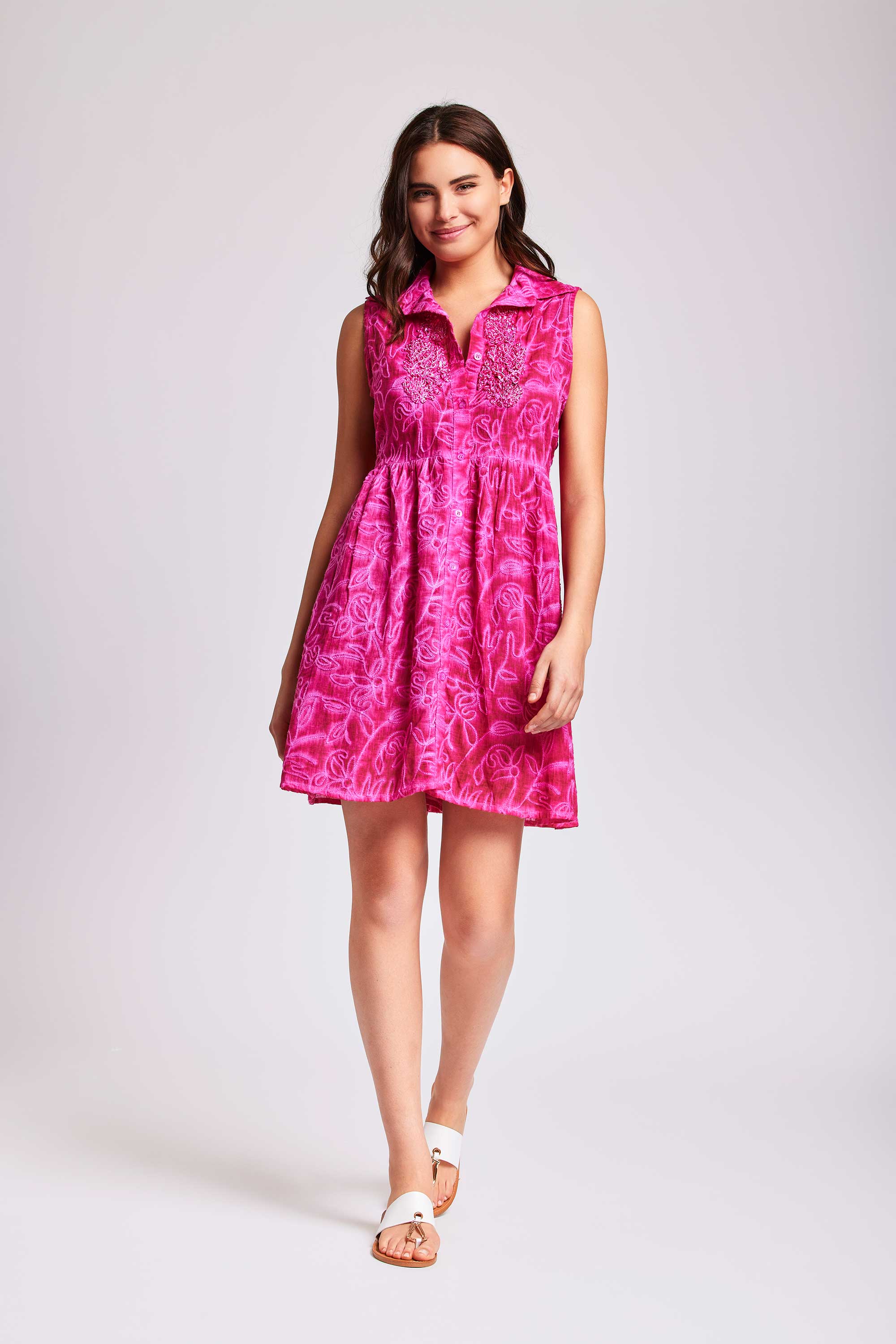ABITO CAMICIA SMANICATO CON RICAMI - Image 3