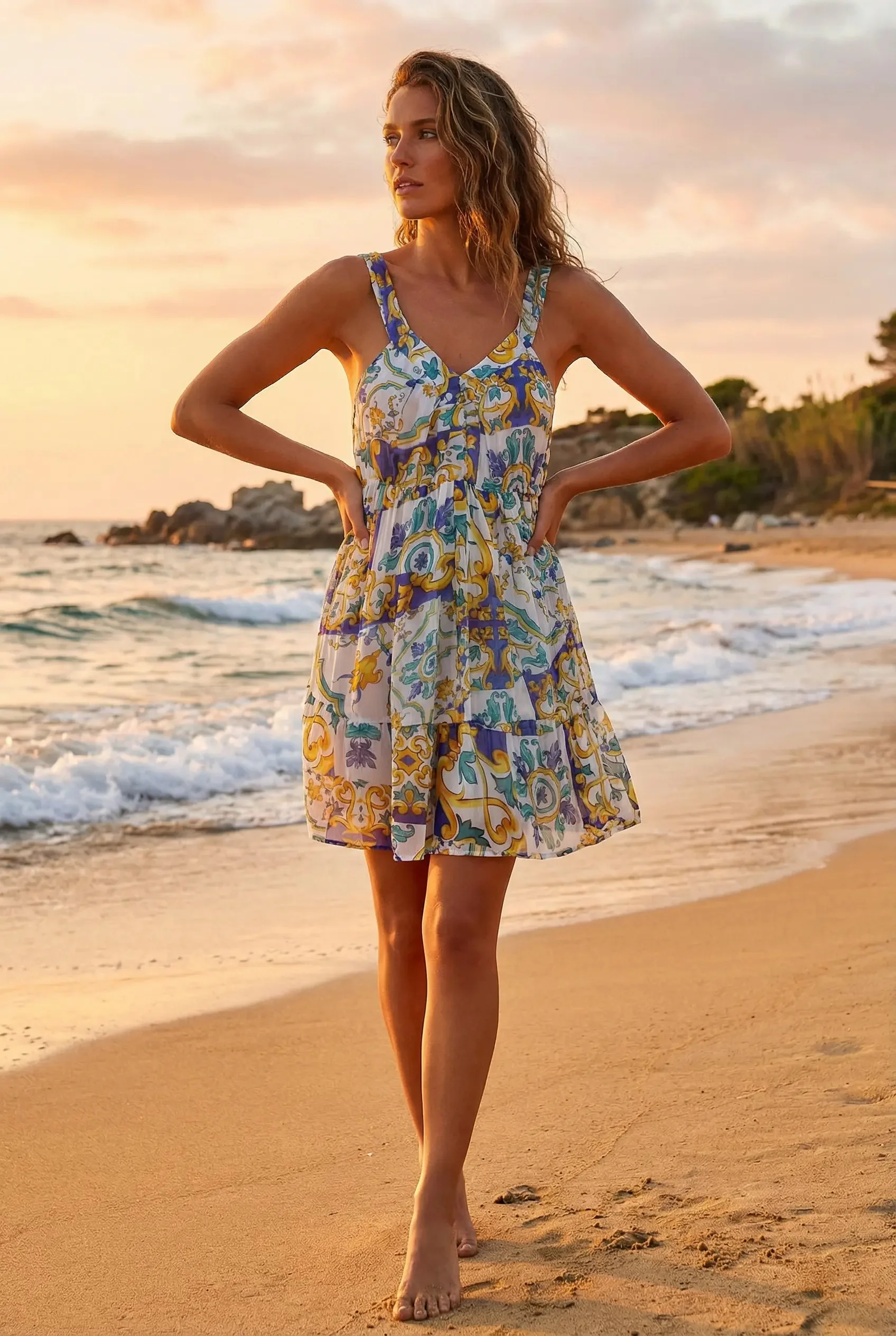 ABITO CHIFFON COLLANA