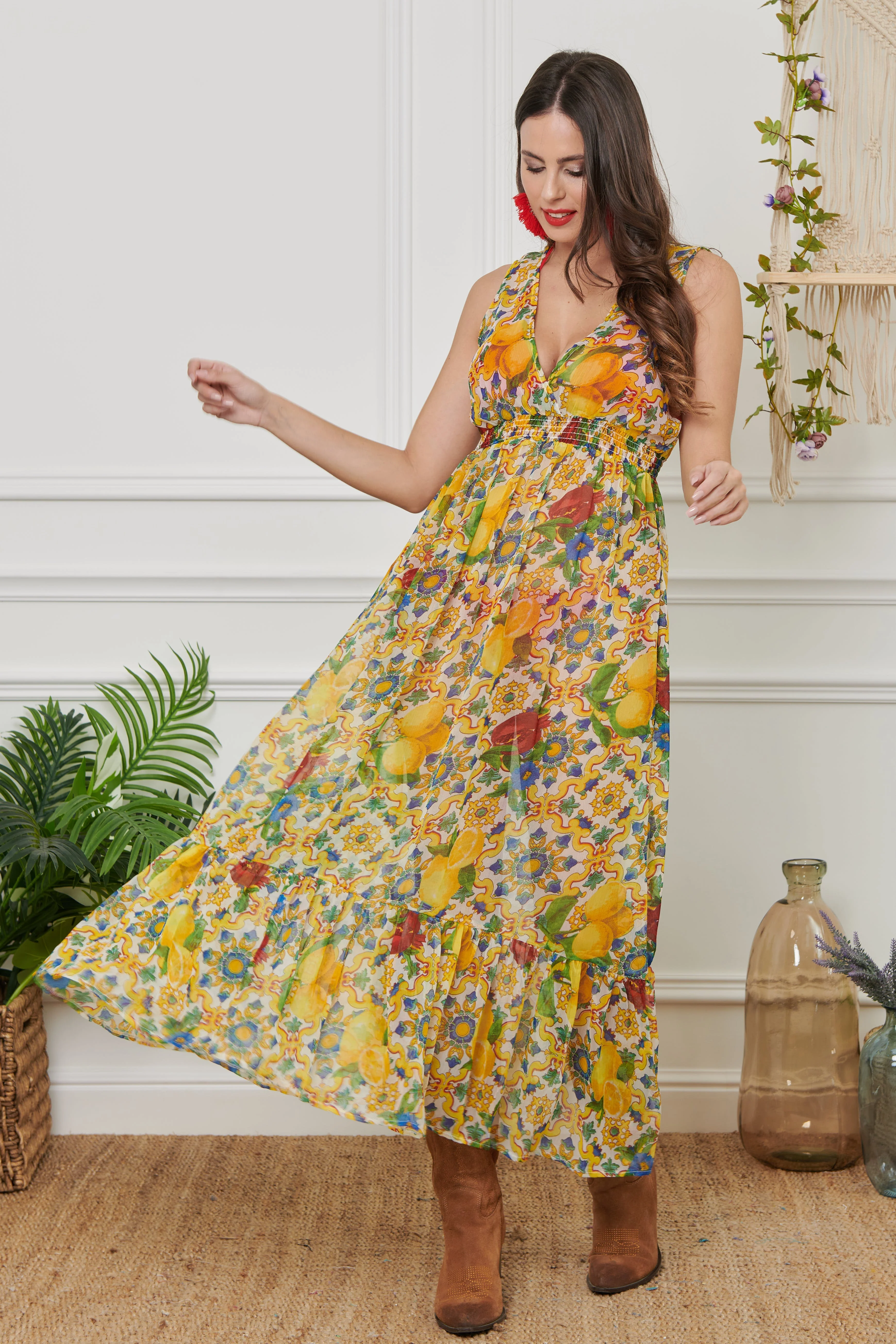 ABITO LUNGO IN CHIFFON - Image 11