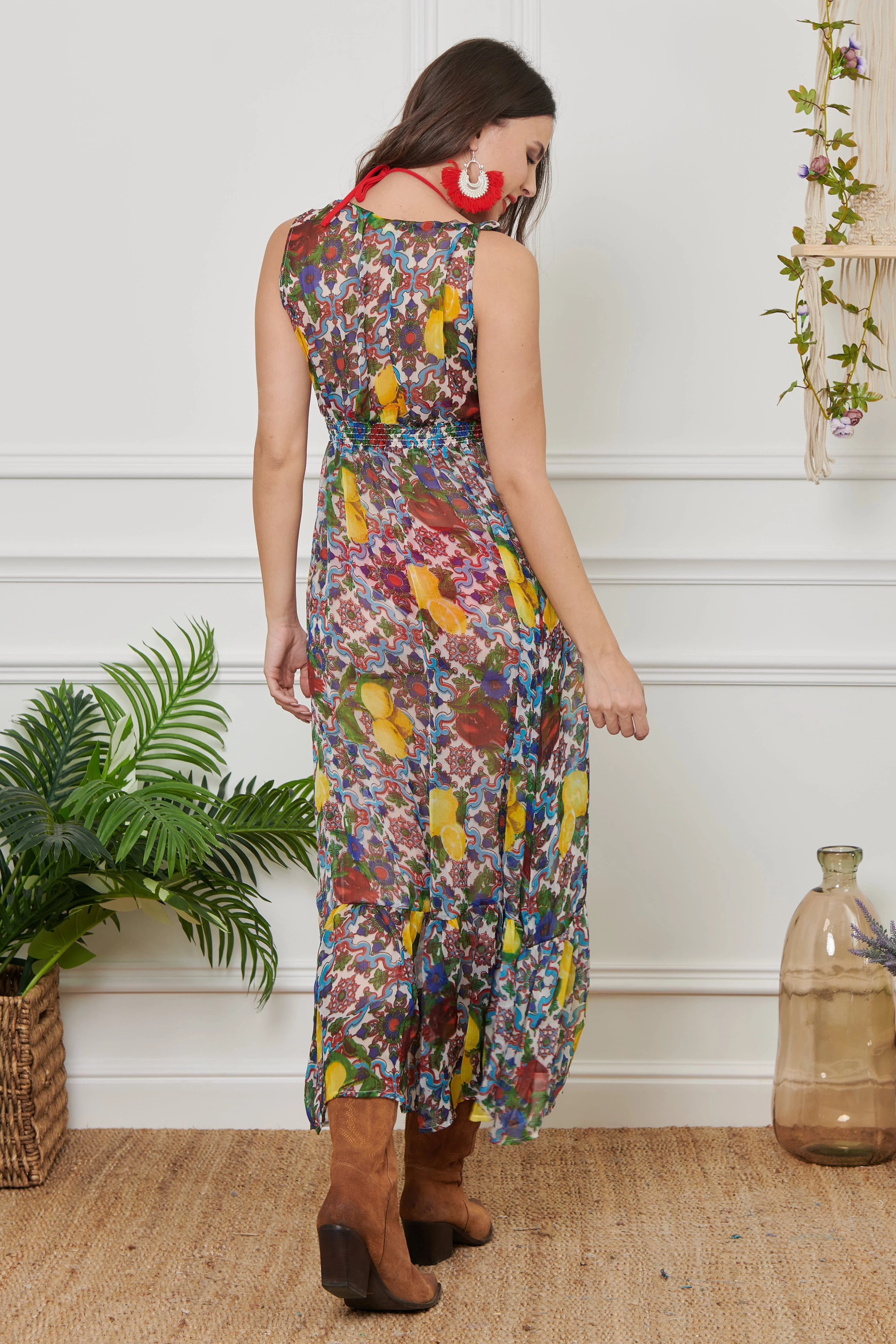 ABITO LUNGO IN CHIFFON - Image 5