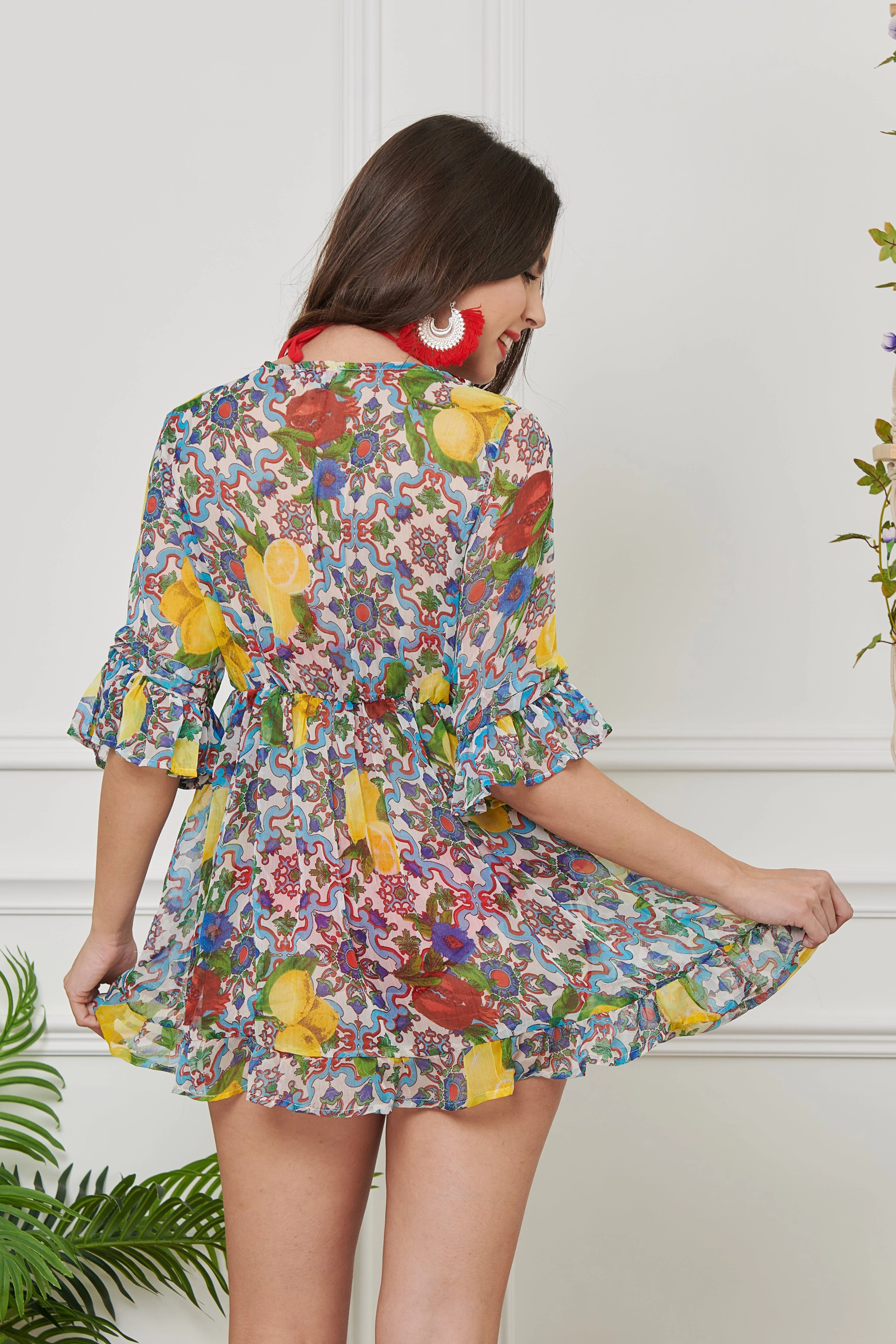 ABITO CHIFFON ROUCHES - Image 5