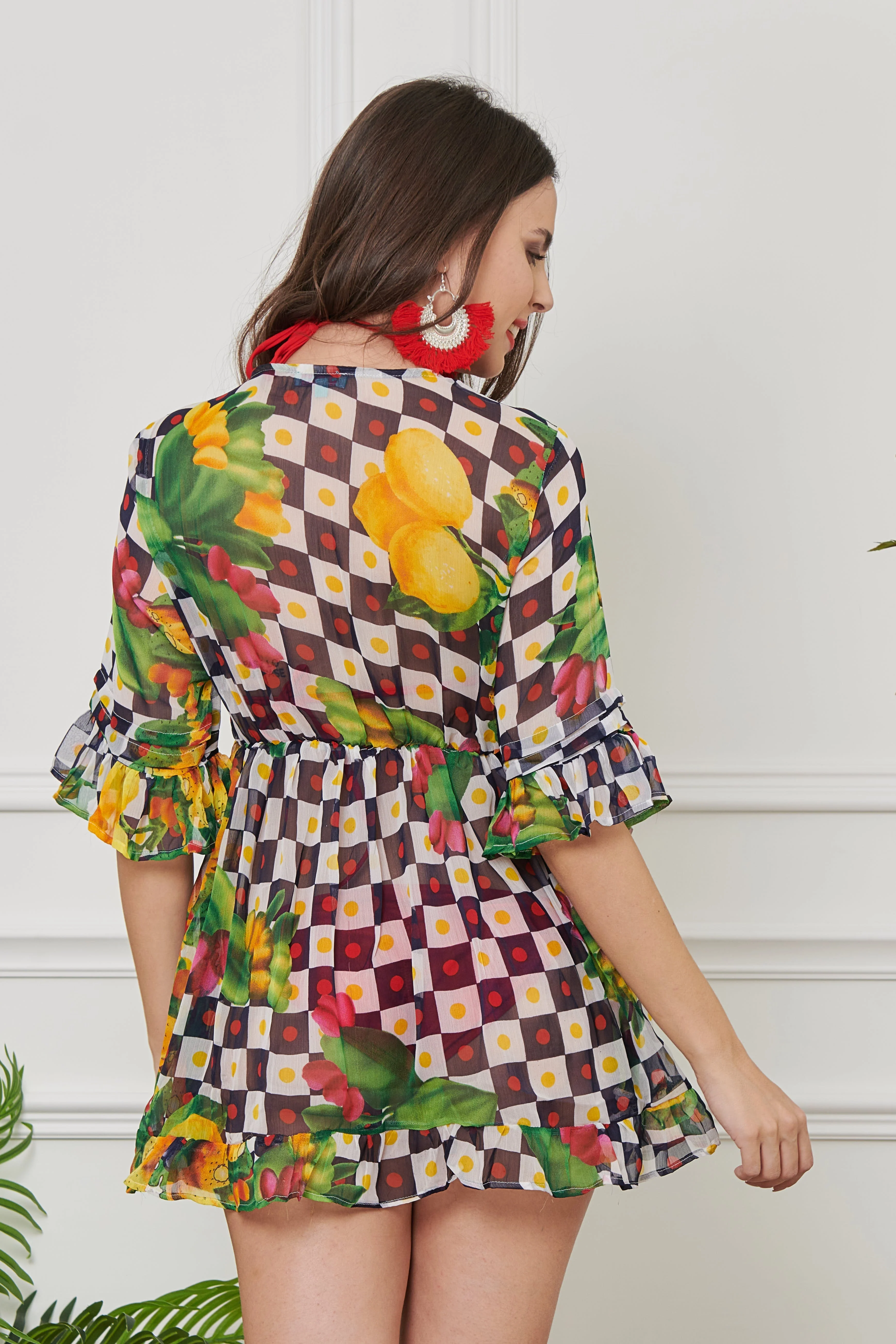 ABITO CHIFFON ROUCHES - Image 8