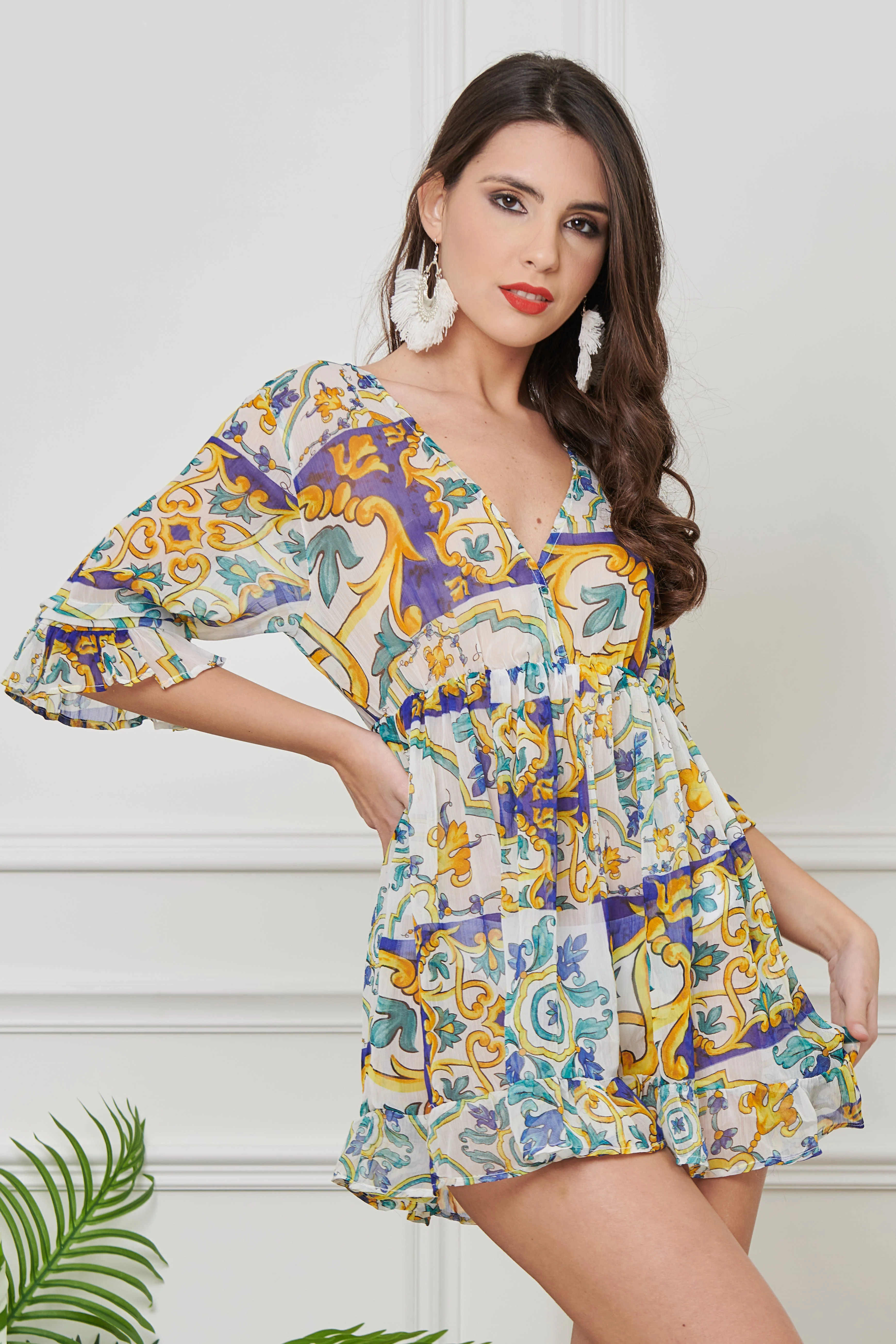 ABITO CHIFFON ROUCHES - Image 3