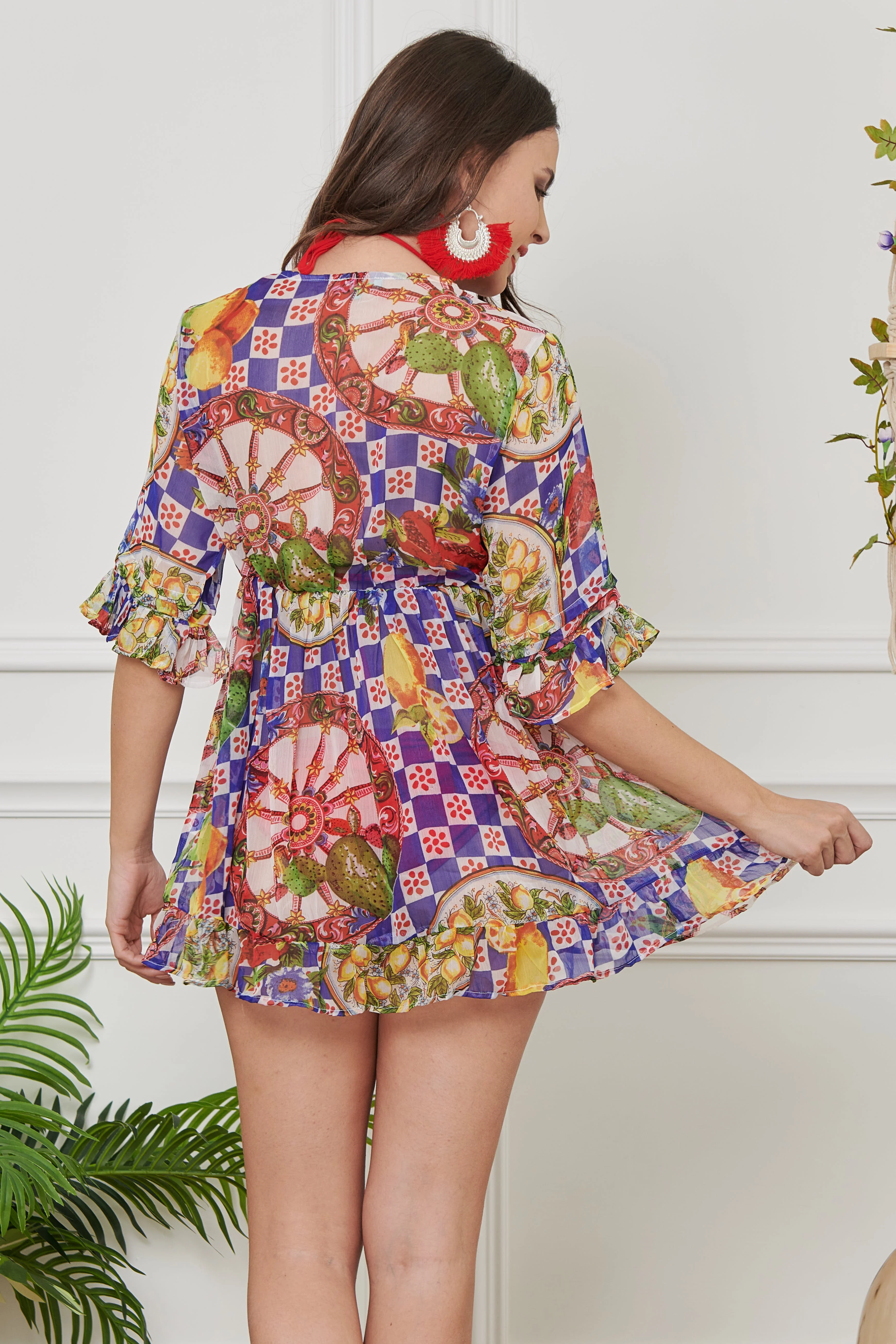 ABITO CHIFFON ROUCHES - Image 6