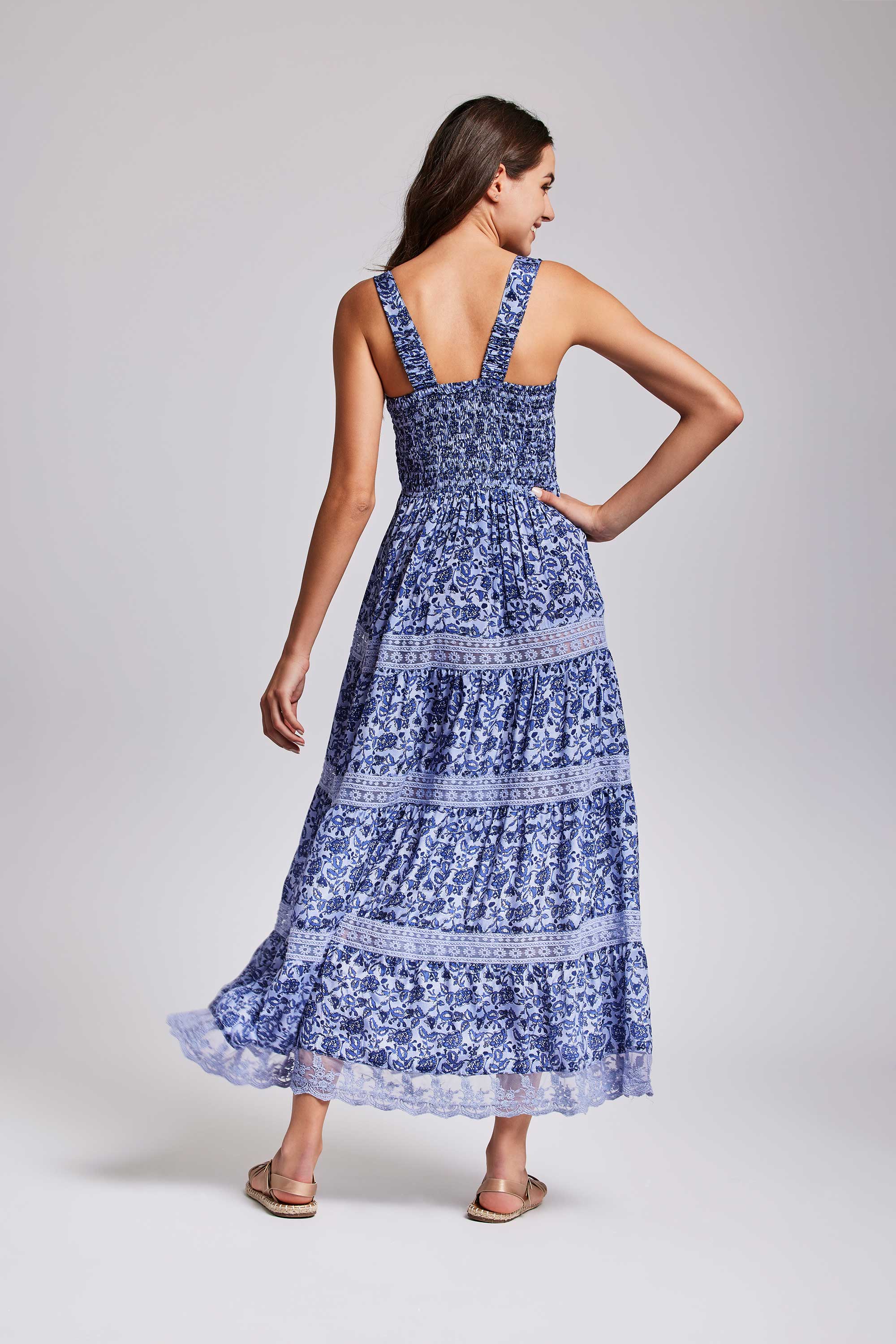 ABITO CON SPALLINE IN PIZZO FLOREALE - Image 2