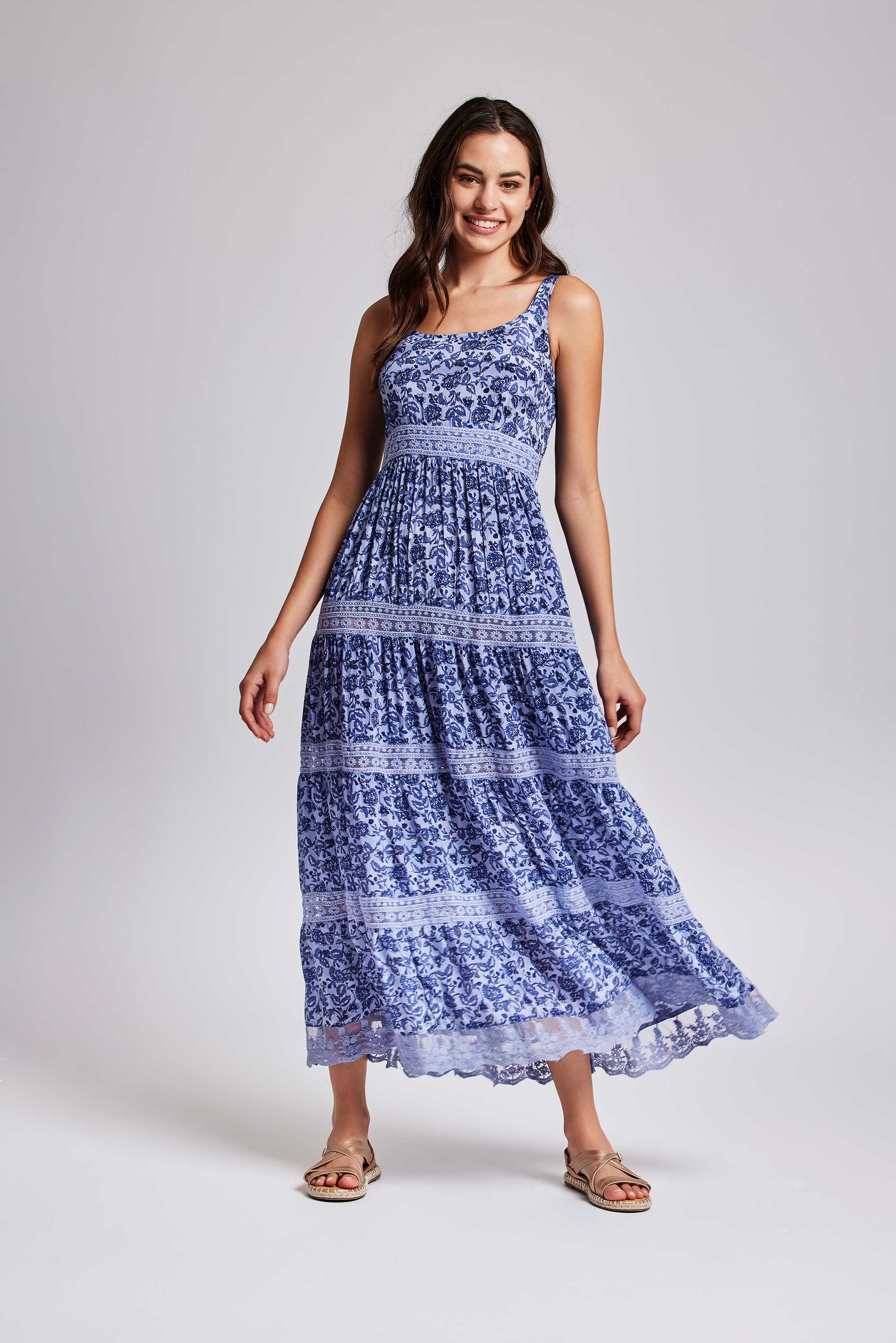 ABITO CON SPALLINE IN PIZZO FLOREALE - Image 3