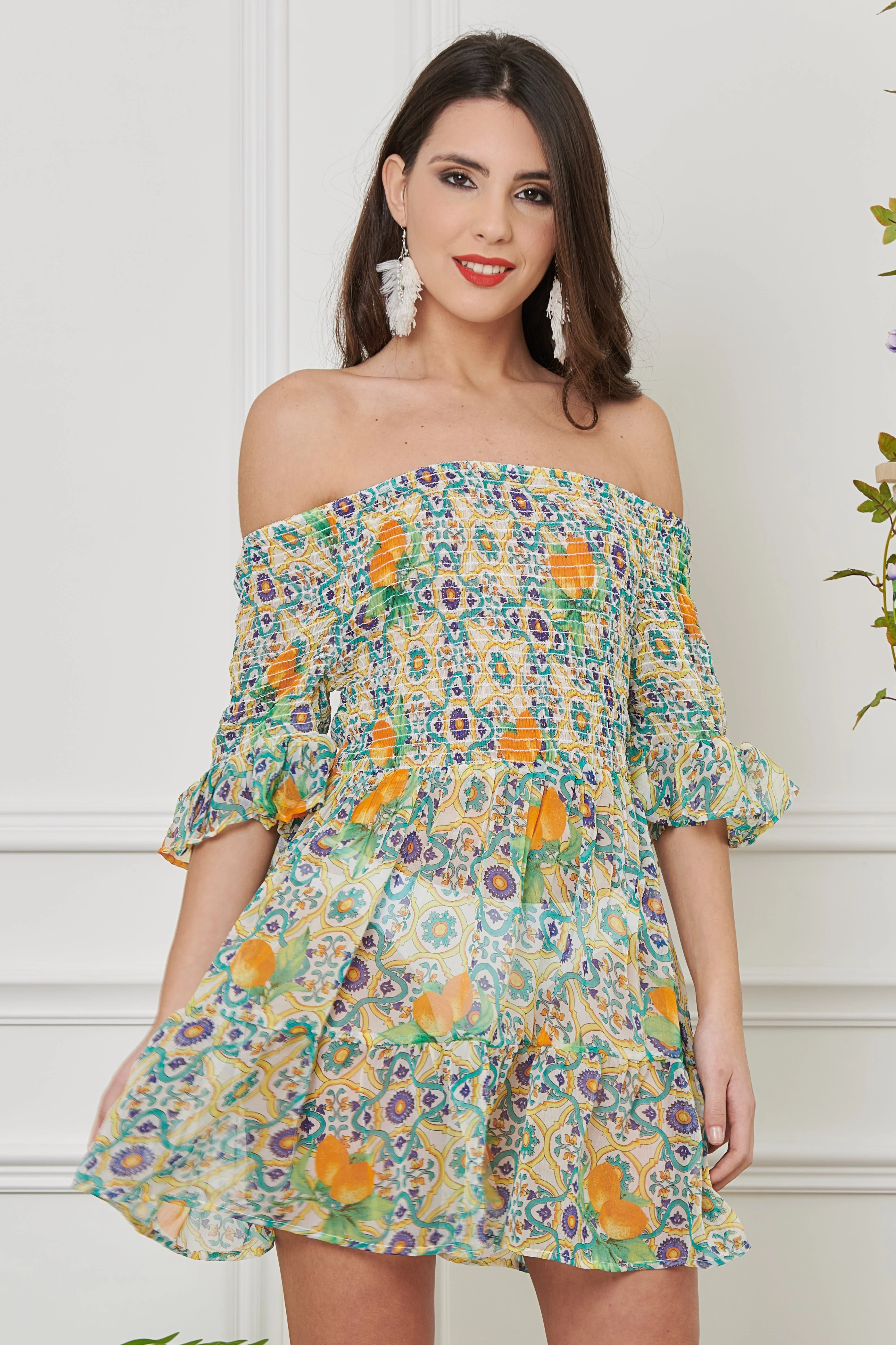 ABITO IN CHIFFON CON BALZE - Image 15