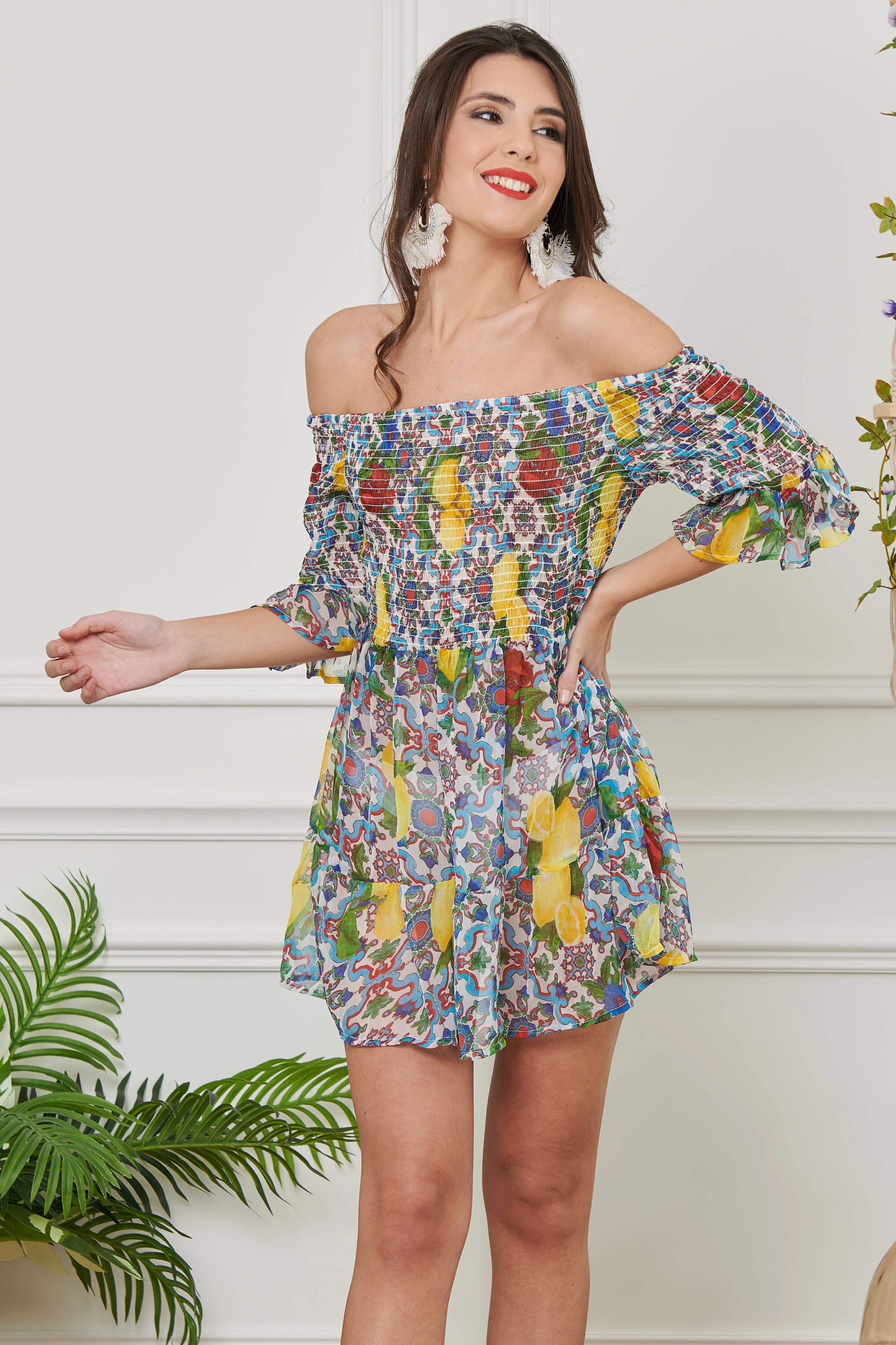 ABITO IN CHIFFON CON BALZE - Image 6