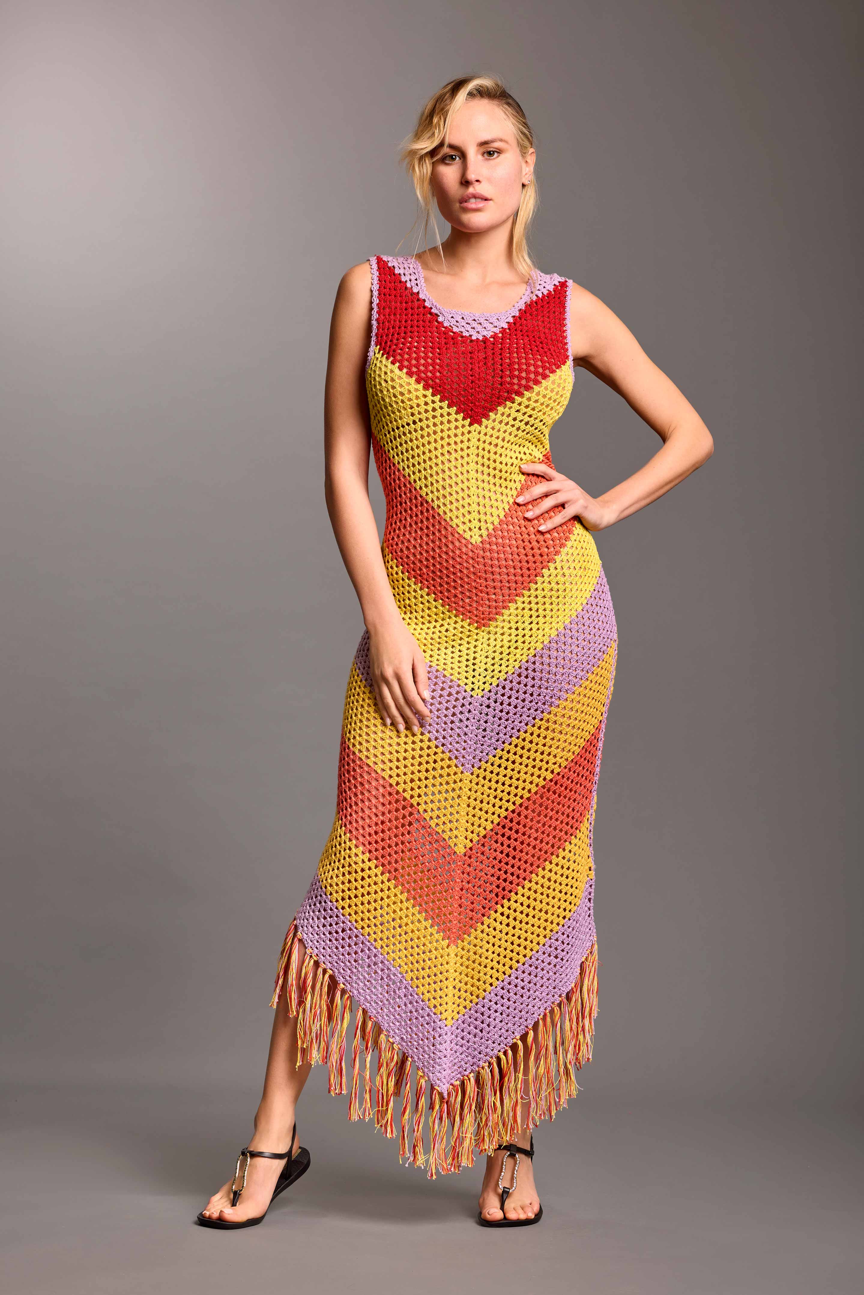 ABITO LUNGO CON FRANGE LARA - Image 3