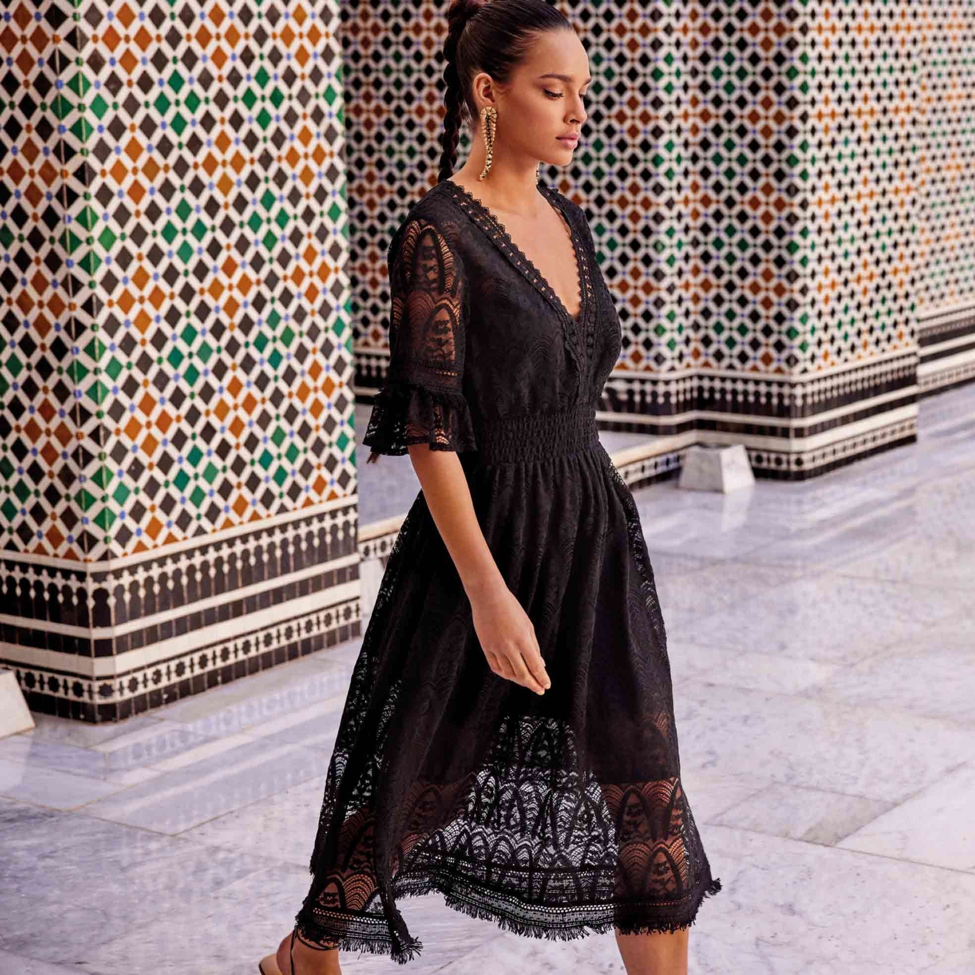 ABITO LUNGO IN PIZZO CELINE
