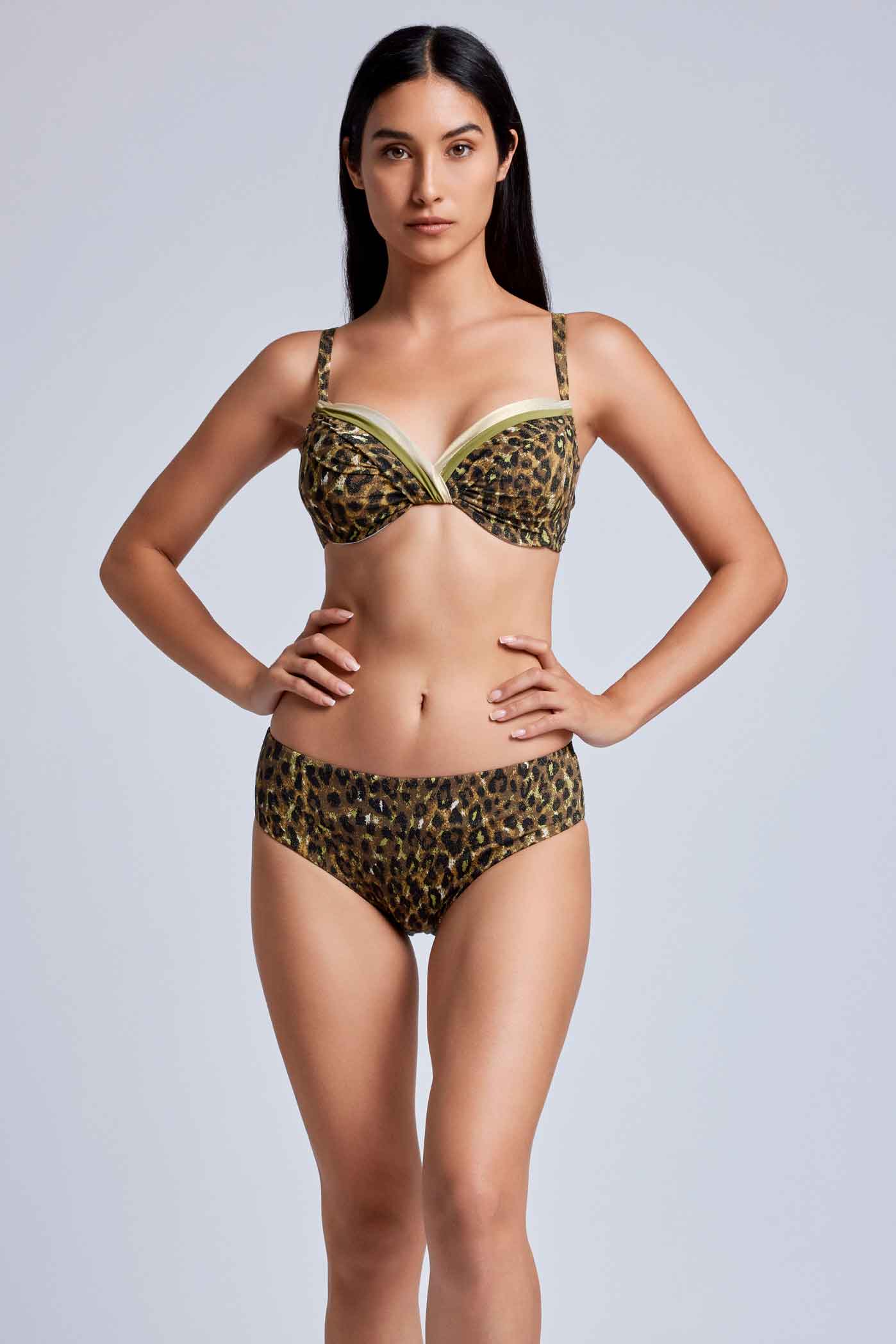 BIKINI CON FERRETTO MACULATO VERDE - Image 4