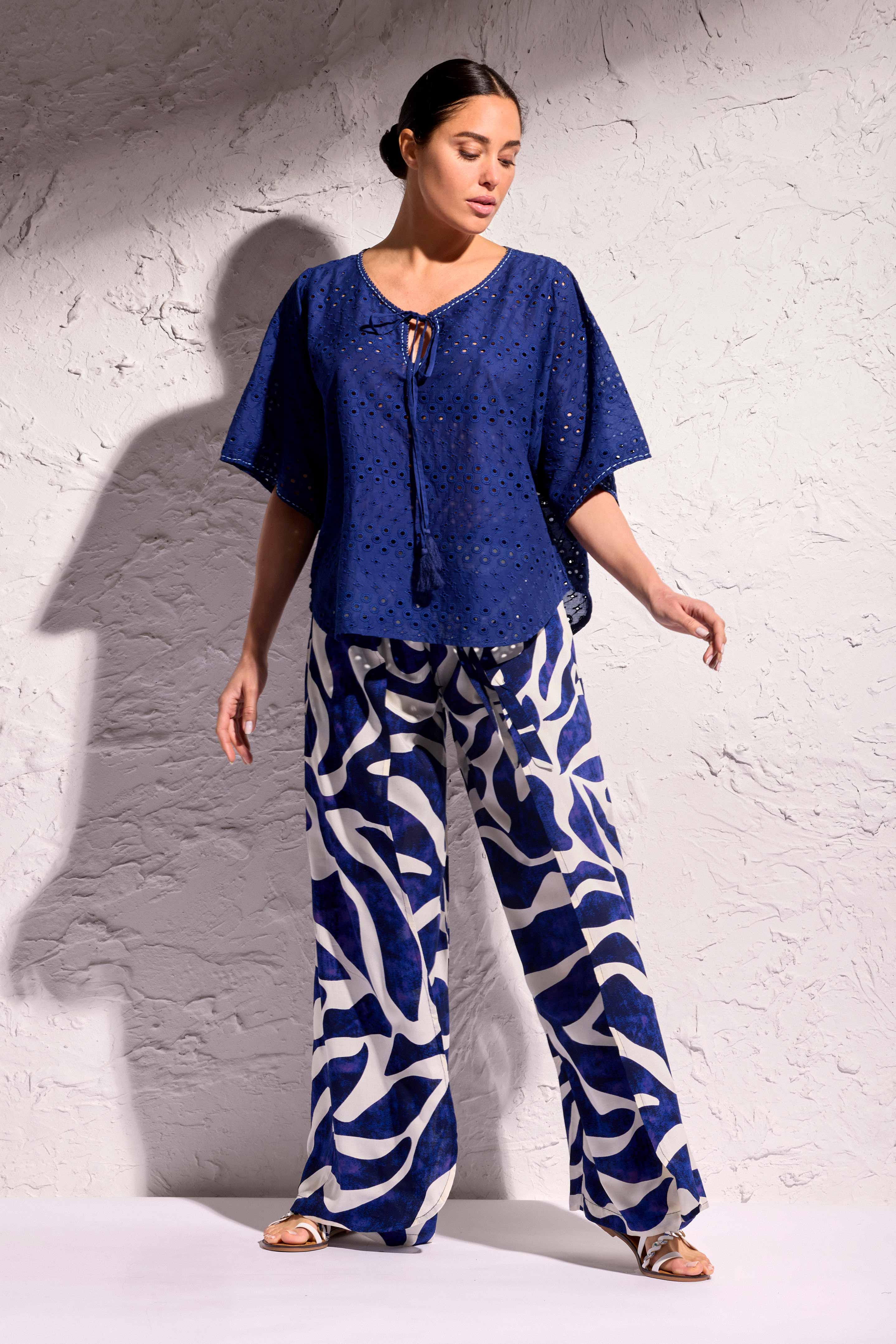 BLUSA A MANICHE CORTE EXILIA - Image 3