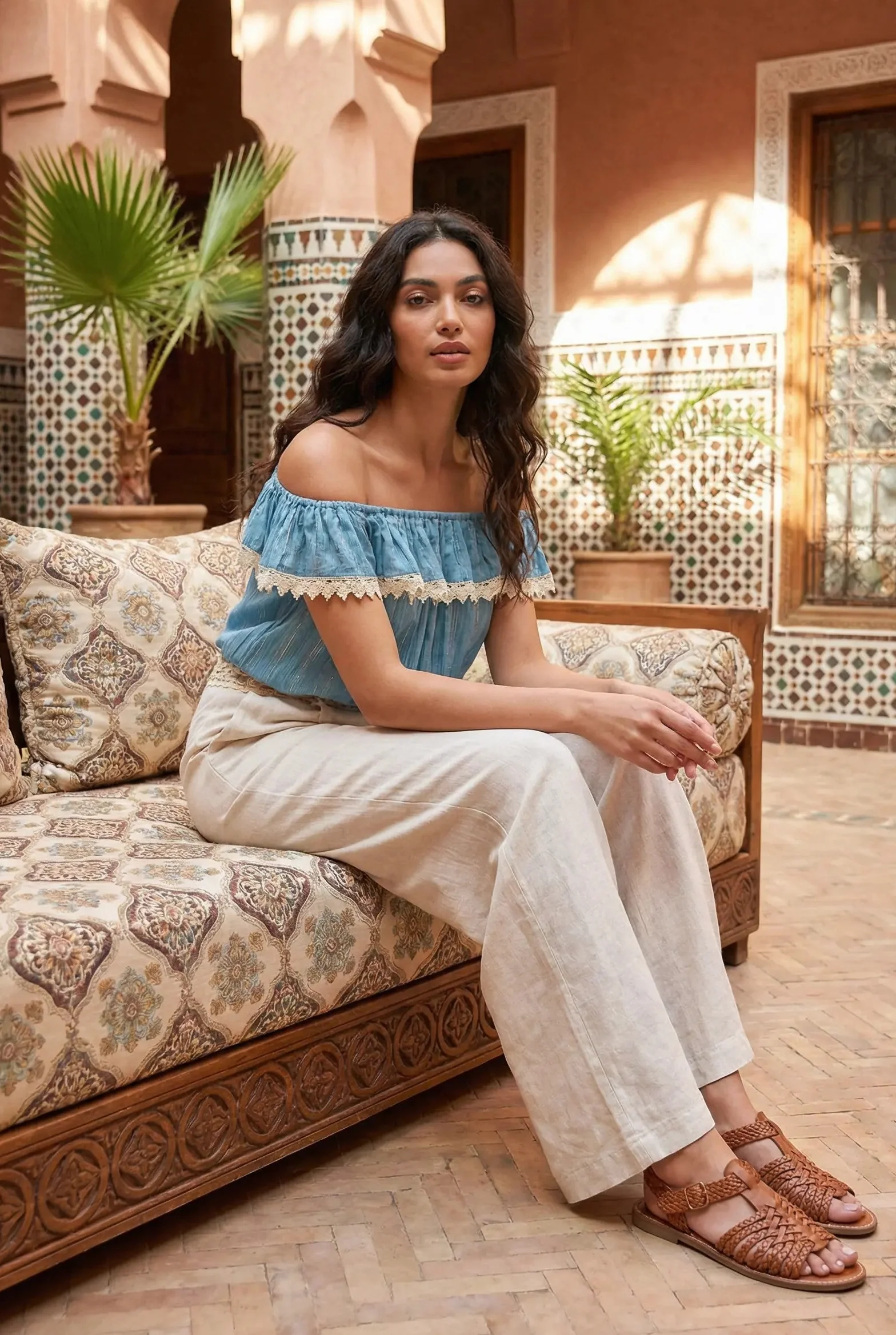 BLUSA CON BALZA E MERLETTI - Image 3