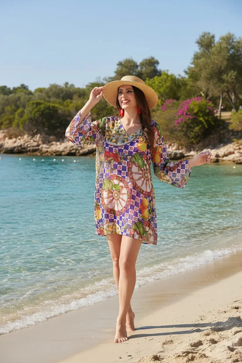 CAFTANO IN CHIFFON LEGGERO - Image 6