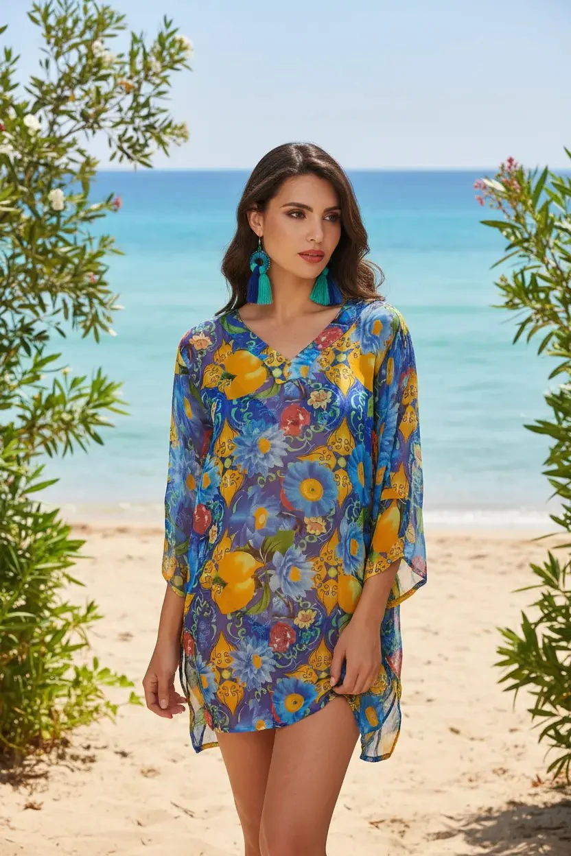 CAFTANO IN CHIFFON LEGGERO - Image 8