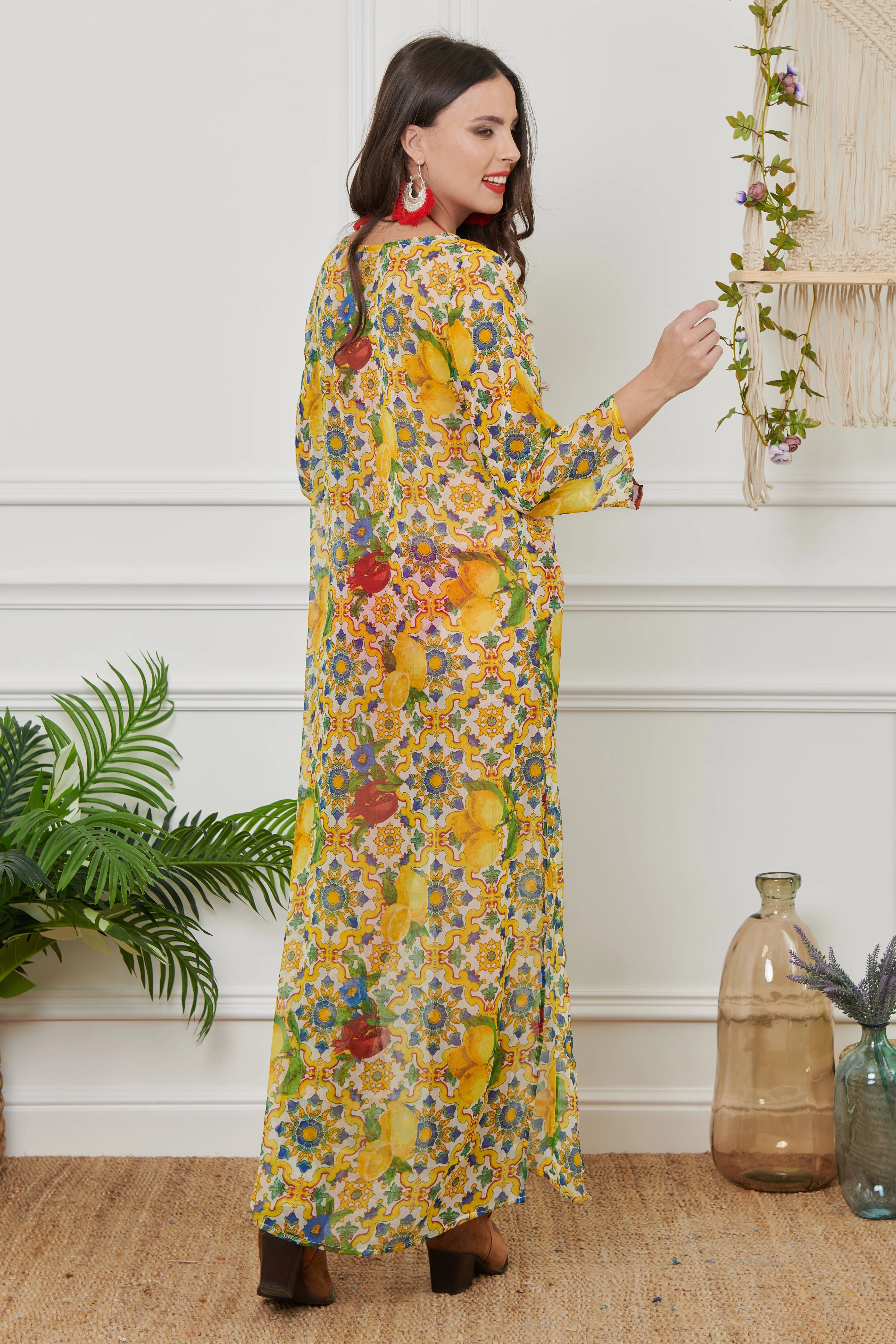 CAFTANO LUNGO IN CHIFFON - Image 14