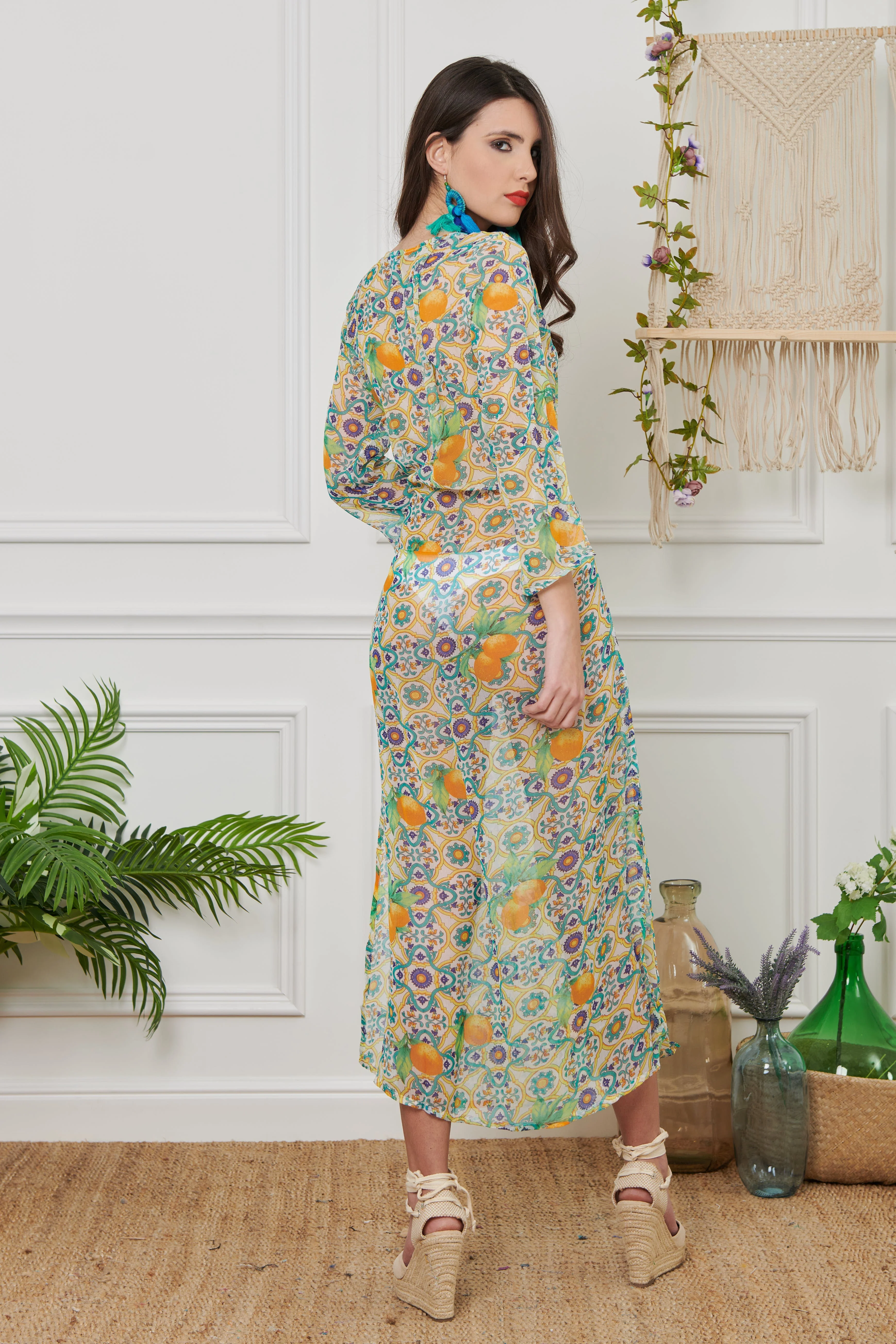 CAFTANO LUNGO IN CHIFFON - Image 17