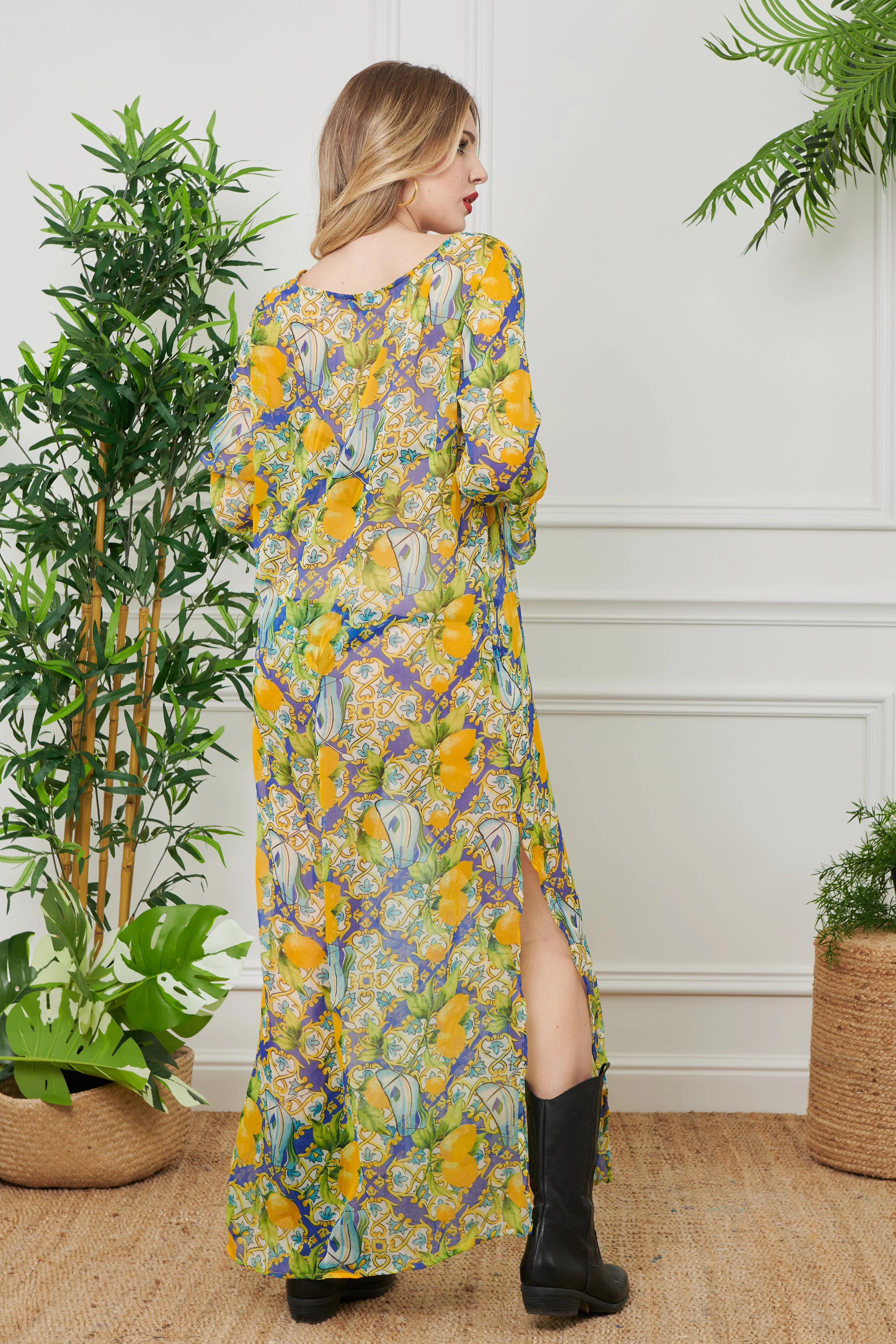 CAFTANO LUNGO IN CHIFFON - Image 20