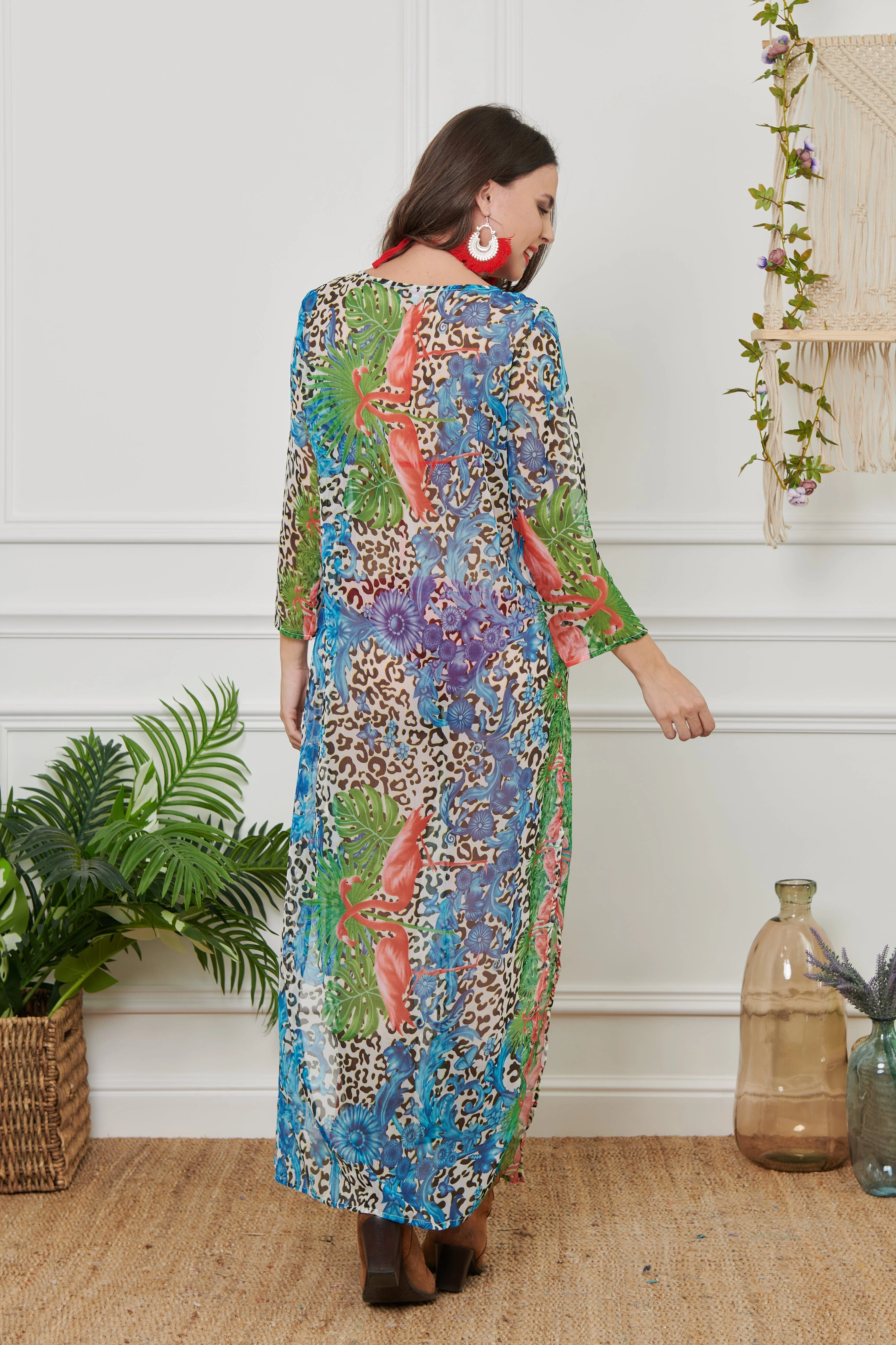 CAFTANO LUNGO IN CHIFFON - Image 5