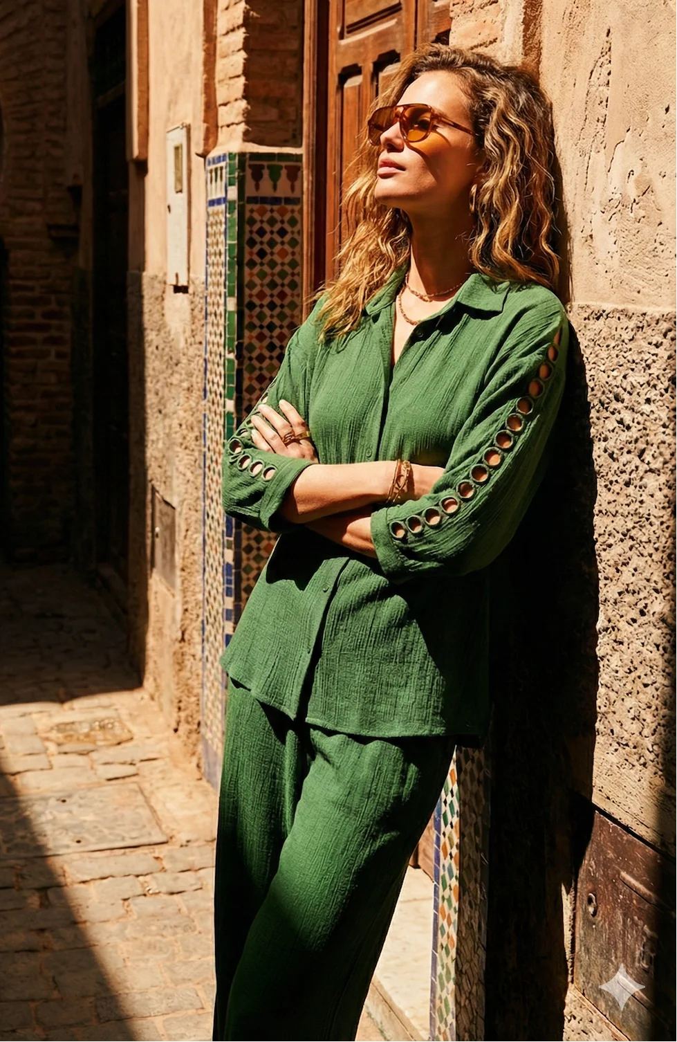 CAMICIA CON MERLETTO INTARSIATO