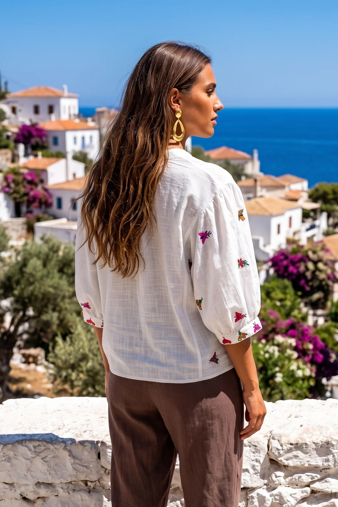 CAMICIA CON RICAMI ARTIGIANALI - Image 2