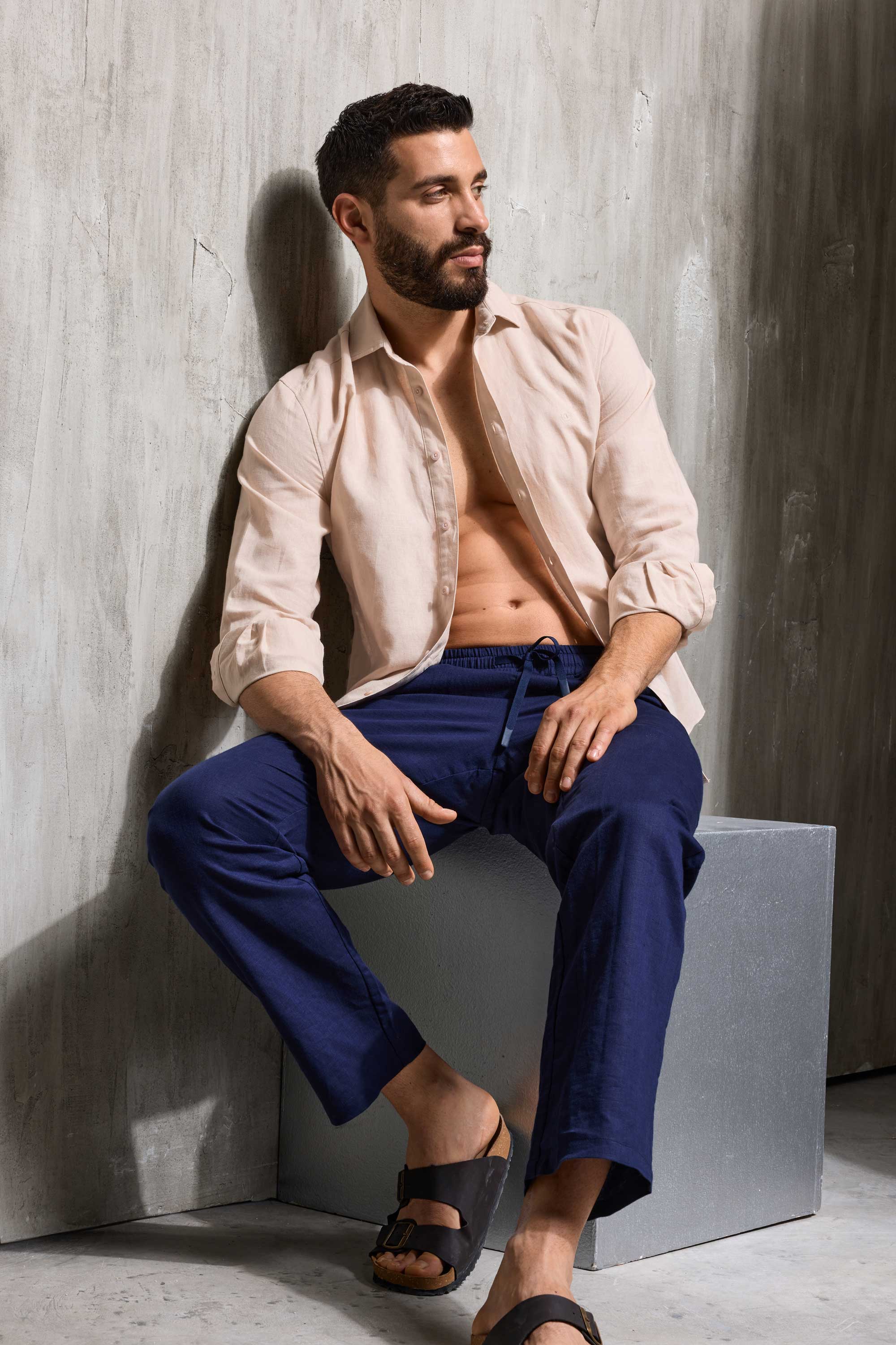 CAMICIA IN MISTO LINO DAMON - Image 27