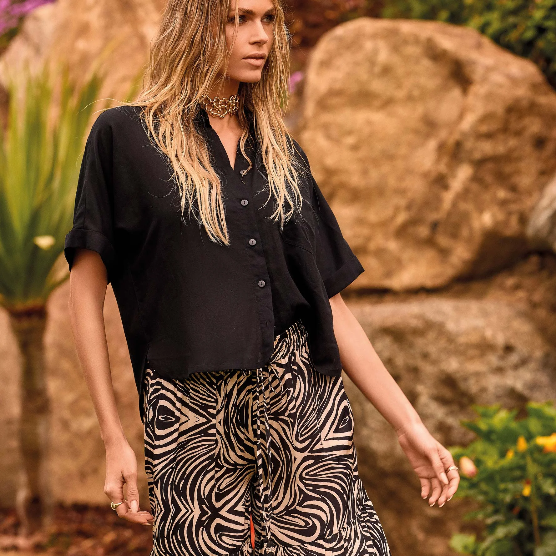 CAMICIA IN MISTO LINO DOUNIA - Image 3