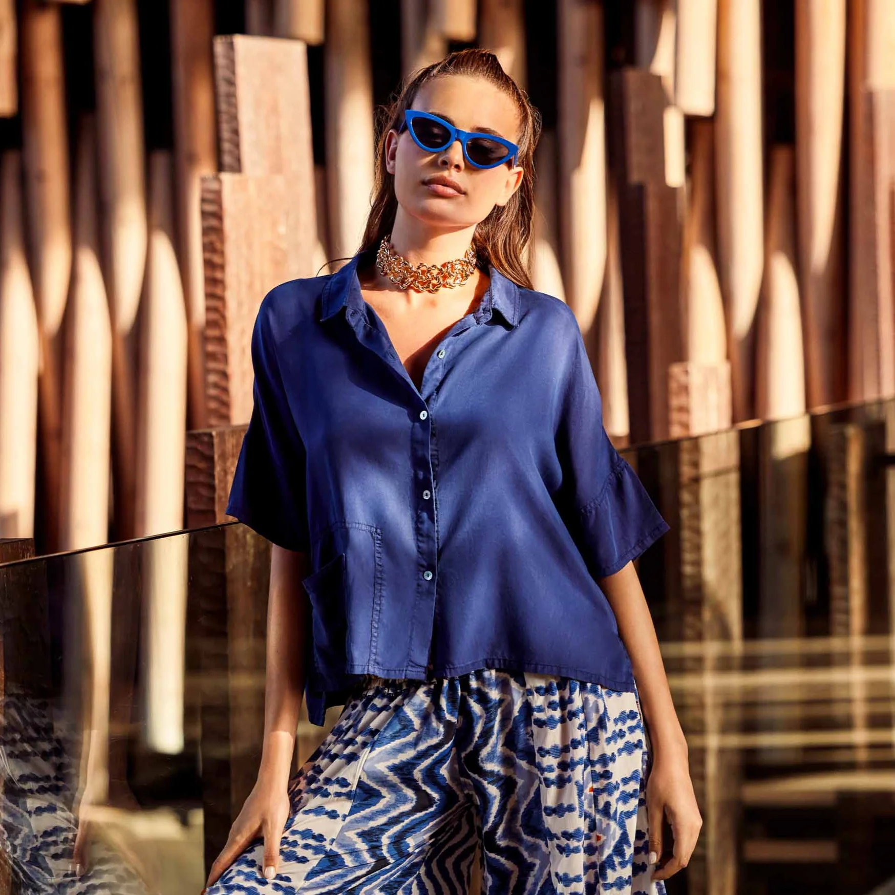 CAMICIA IN TENCEL CLARA