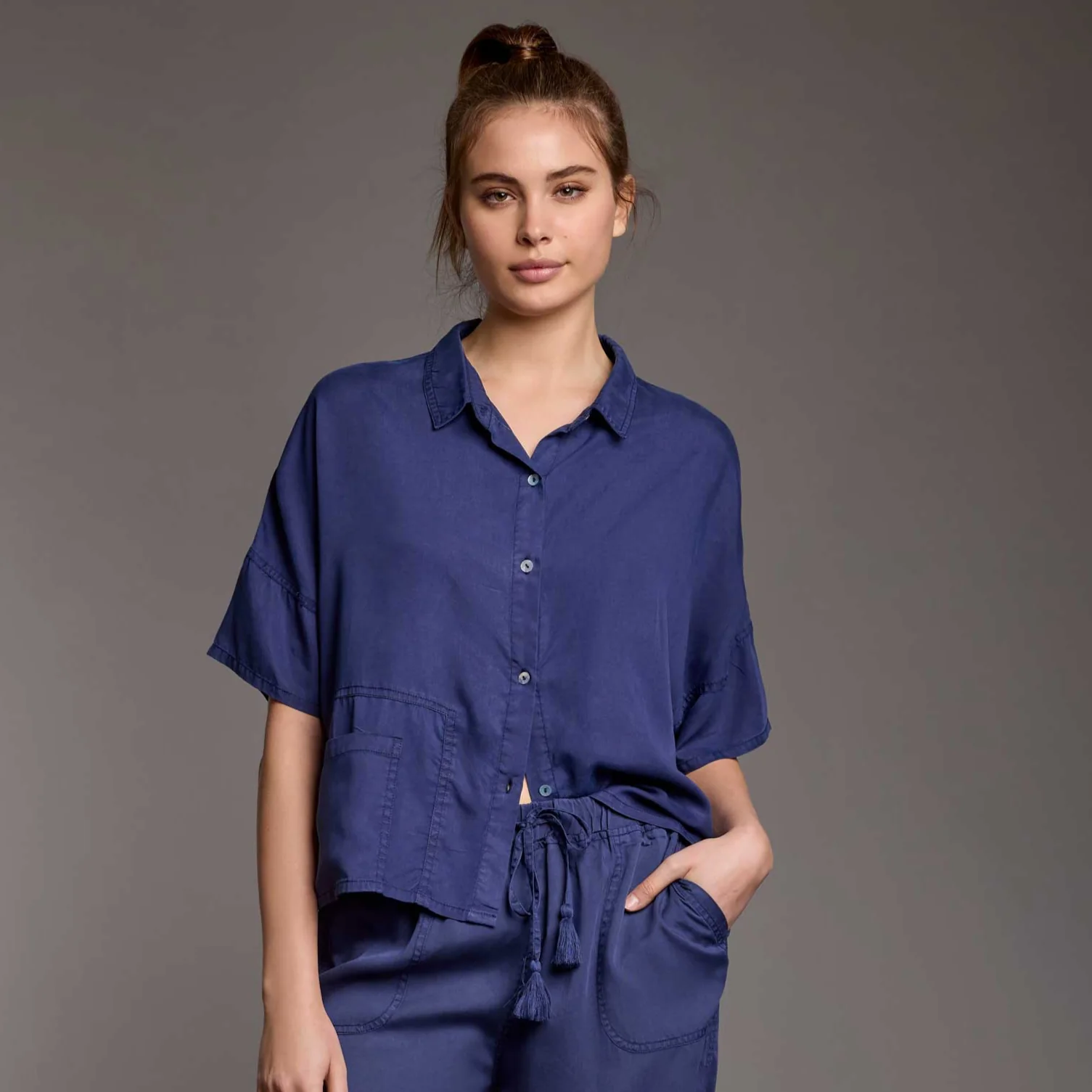 CAMICIA IN TENCEL CLARA - Image 5