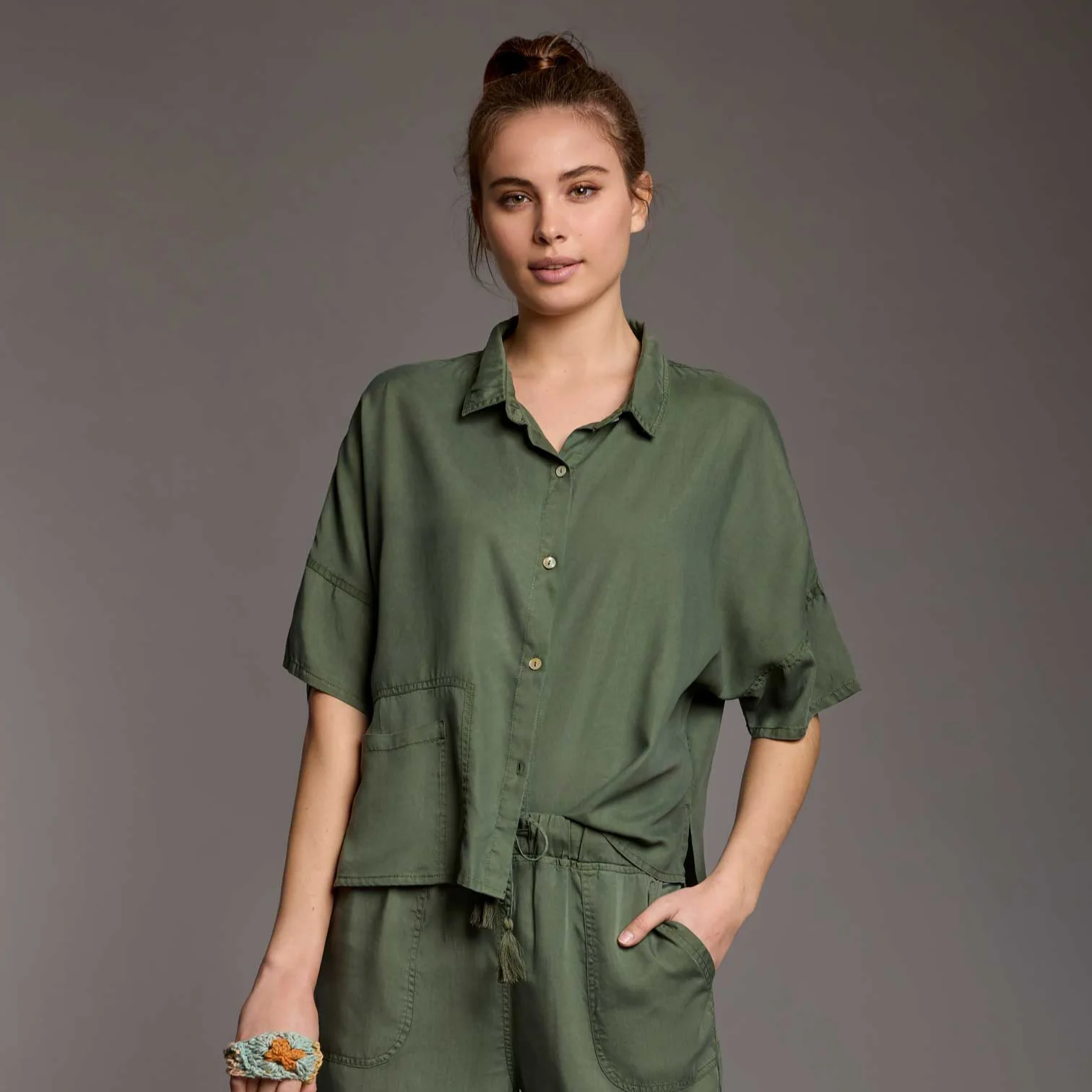 CAMICIA IN TENCEL CLARA - Image 8
