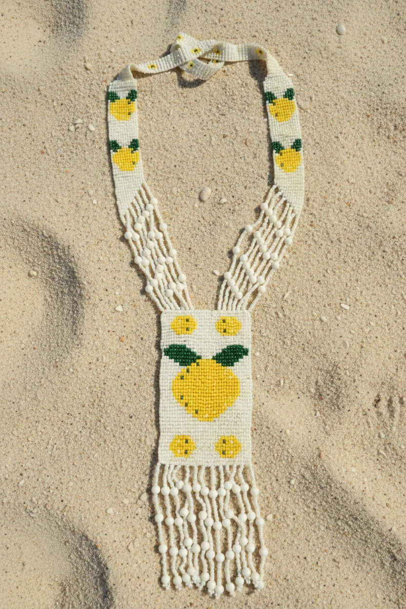 COLLANA MULTIFILI CON FRANGE E LIMONI - Image 4