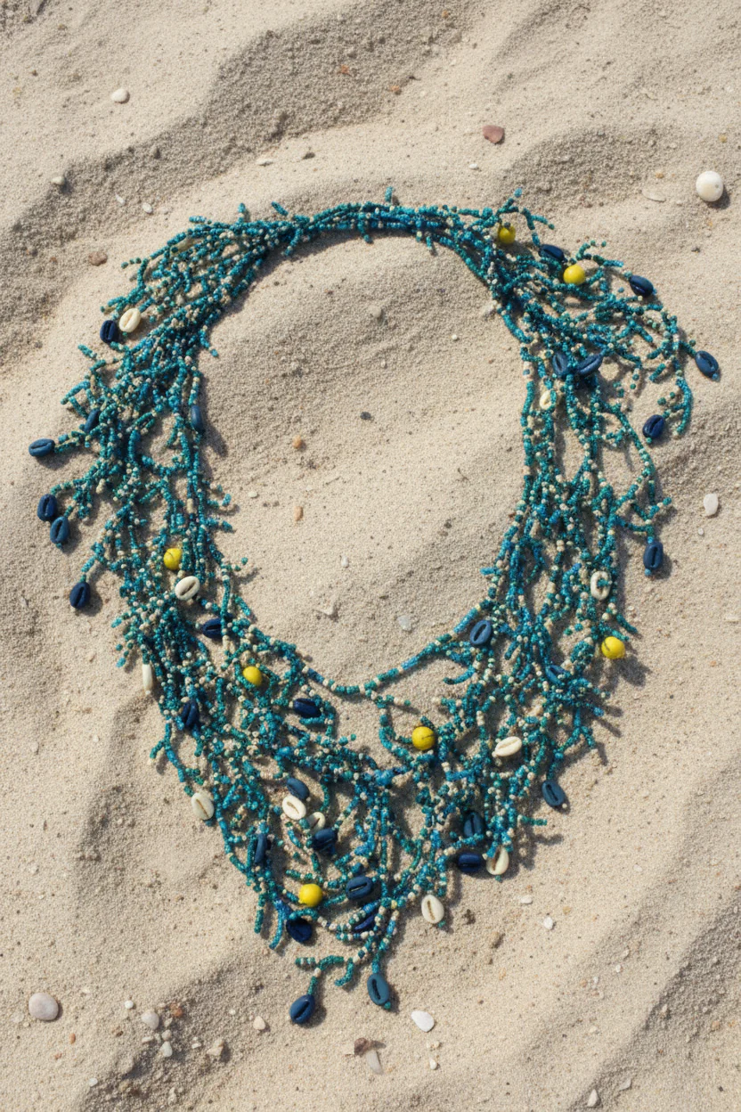COLLANA MULTIFILI CON LIMONI E CONCHIGLIE - Image 4