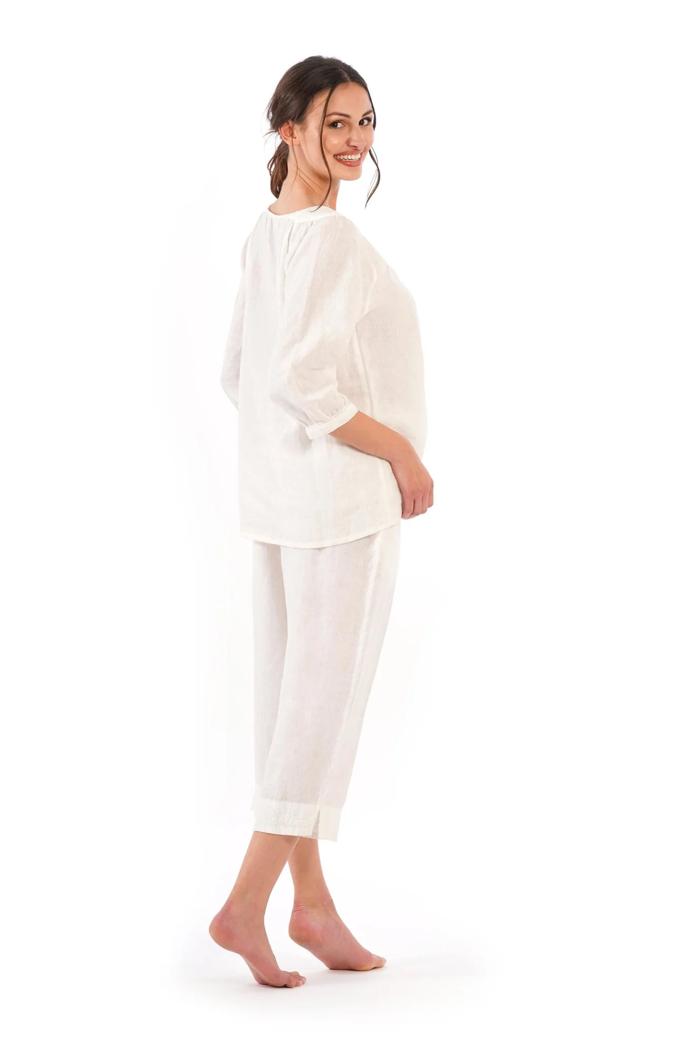 PANTALONE CAPRI IN PURO LINO - Image 4