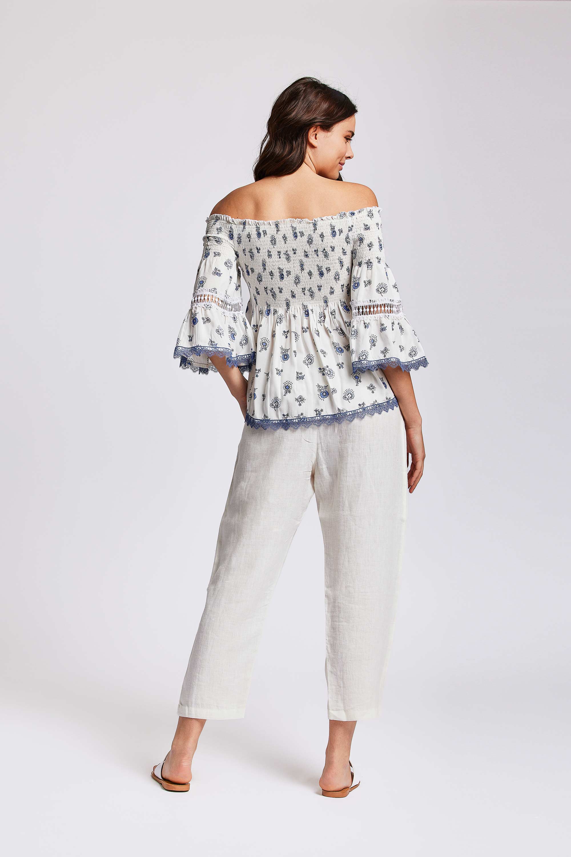 PANTALONI GAMBA DRITTA IN LINO NAOMI - Image 4