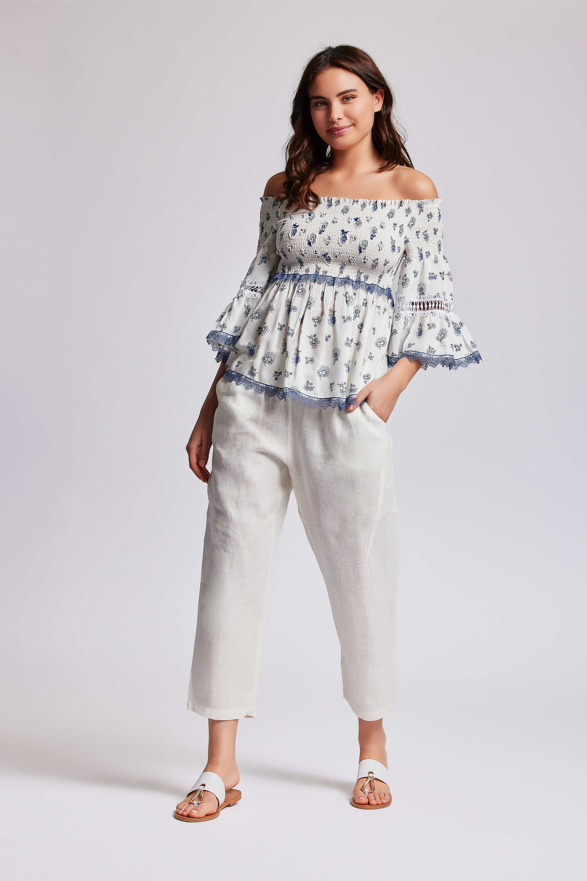 PANTALONI GAMBA DRITTA IN LINO NAOMI - Image 5