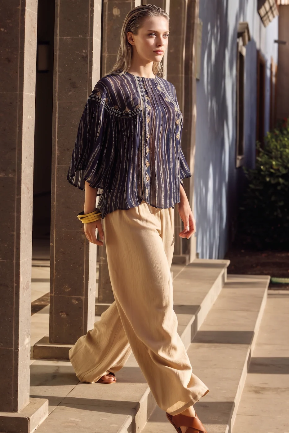 PANTALONI IN LINO GIOIA