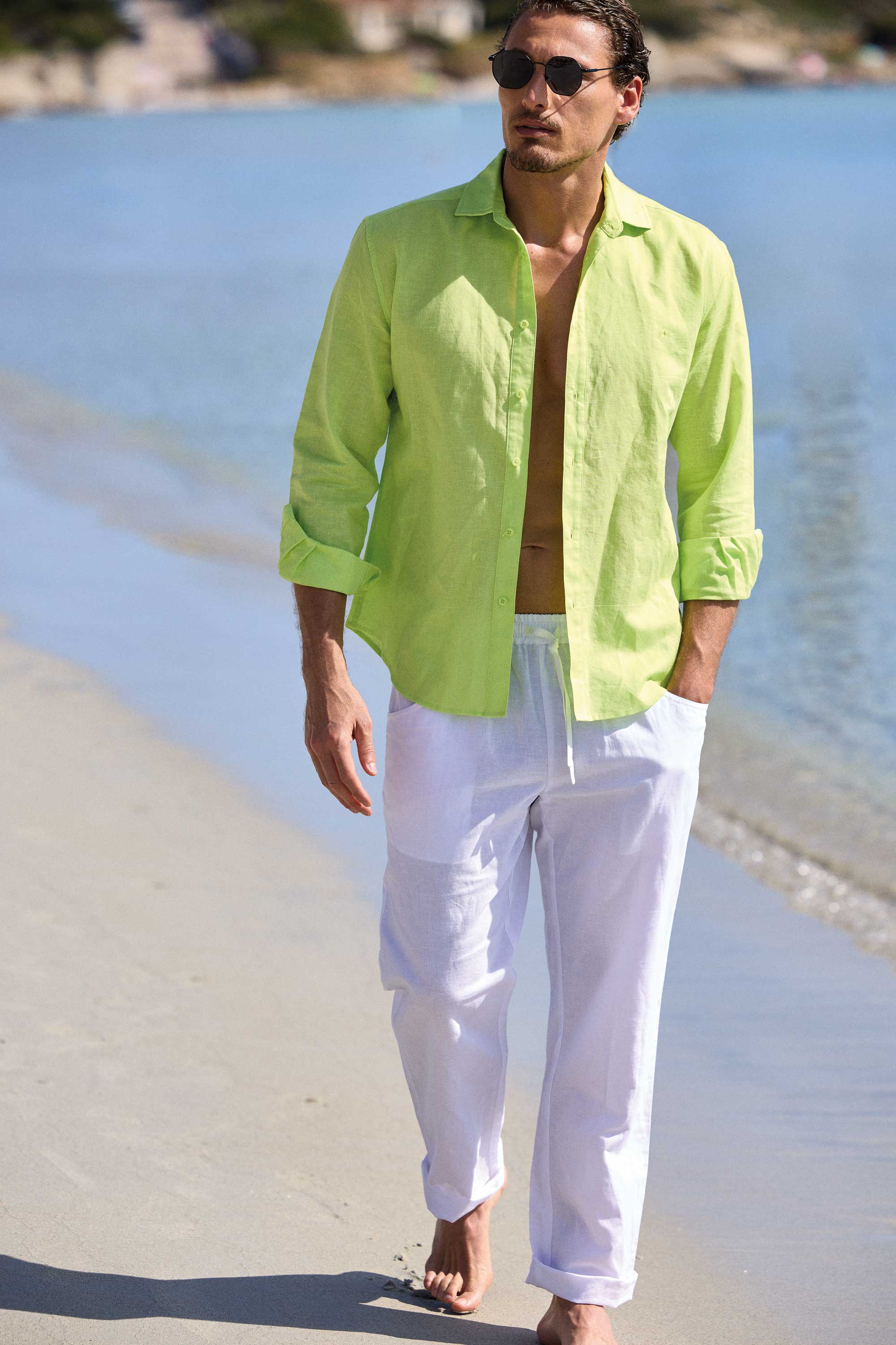 PANTALONI IN MISTO LINO ZENO - Image 4