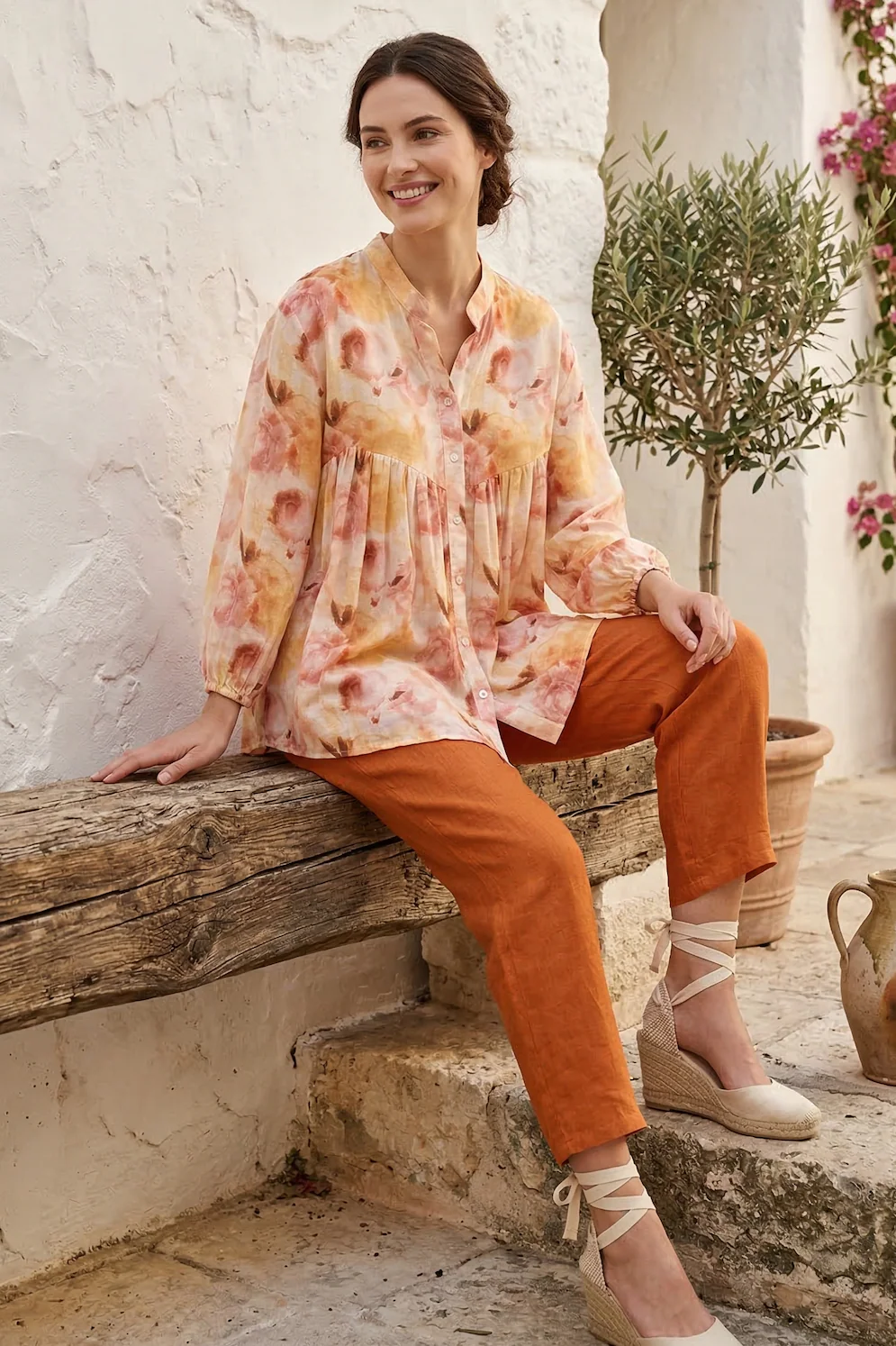 PANTALONI IN PURO LINO