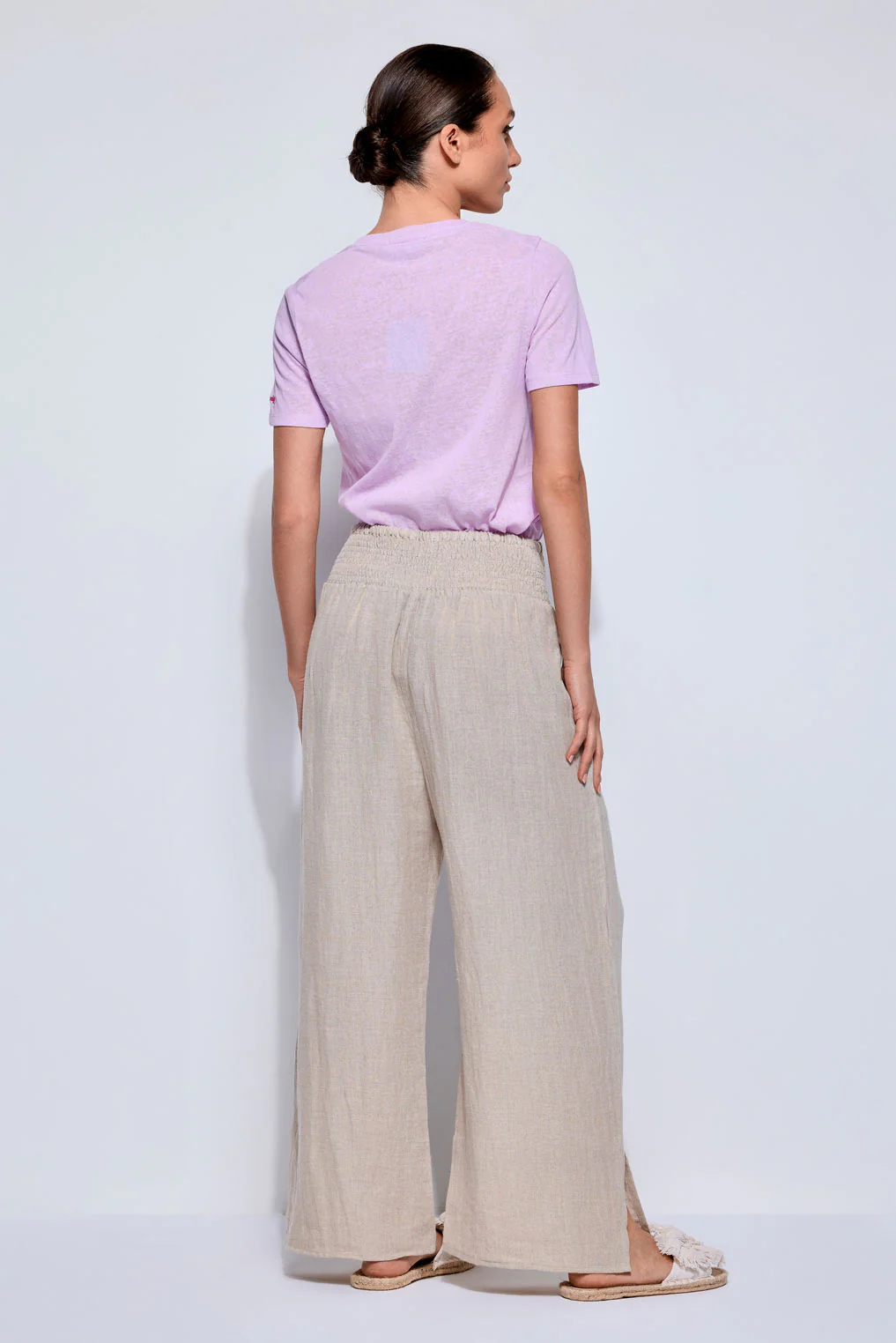 PANTALONI LUNGHI IN LINO LISA - Image 3