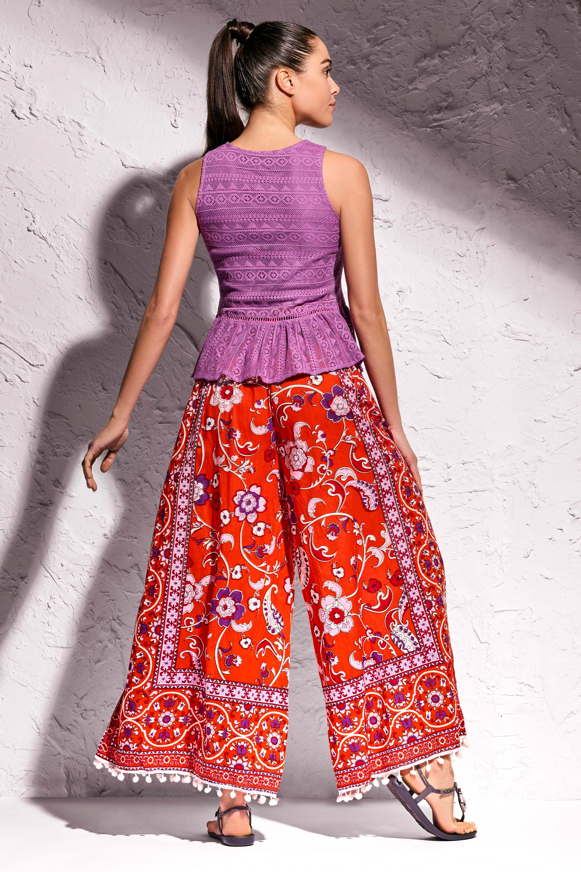 PANTALONI PALAZZO FANTASIA ETNICA - Image 6