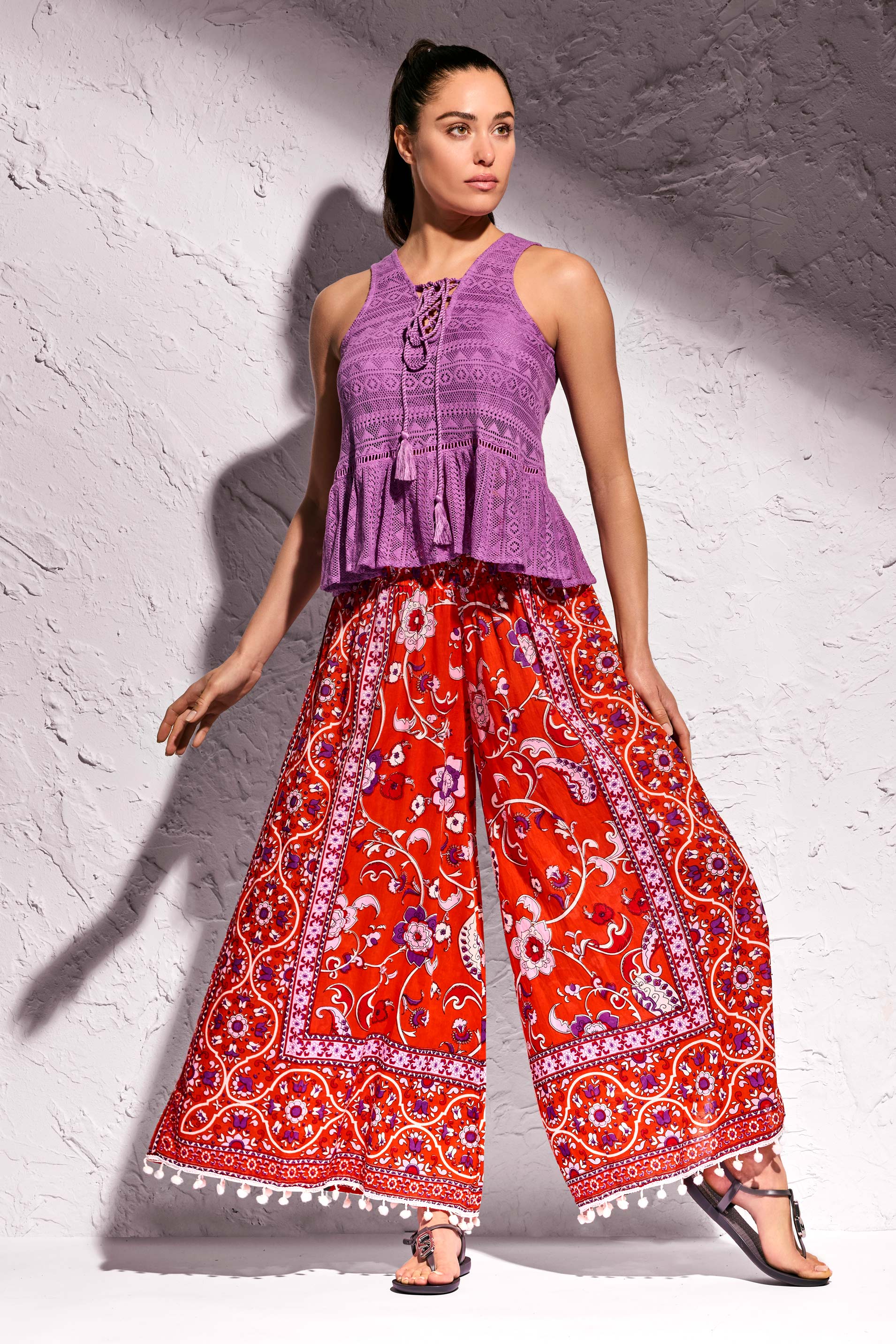 PANTALONI PALAZZO FANTASIA ETNICA - Image 7