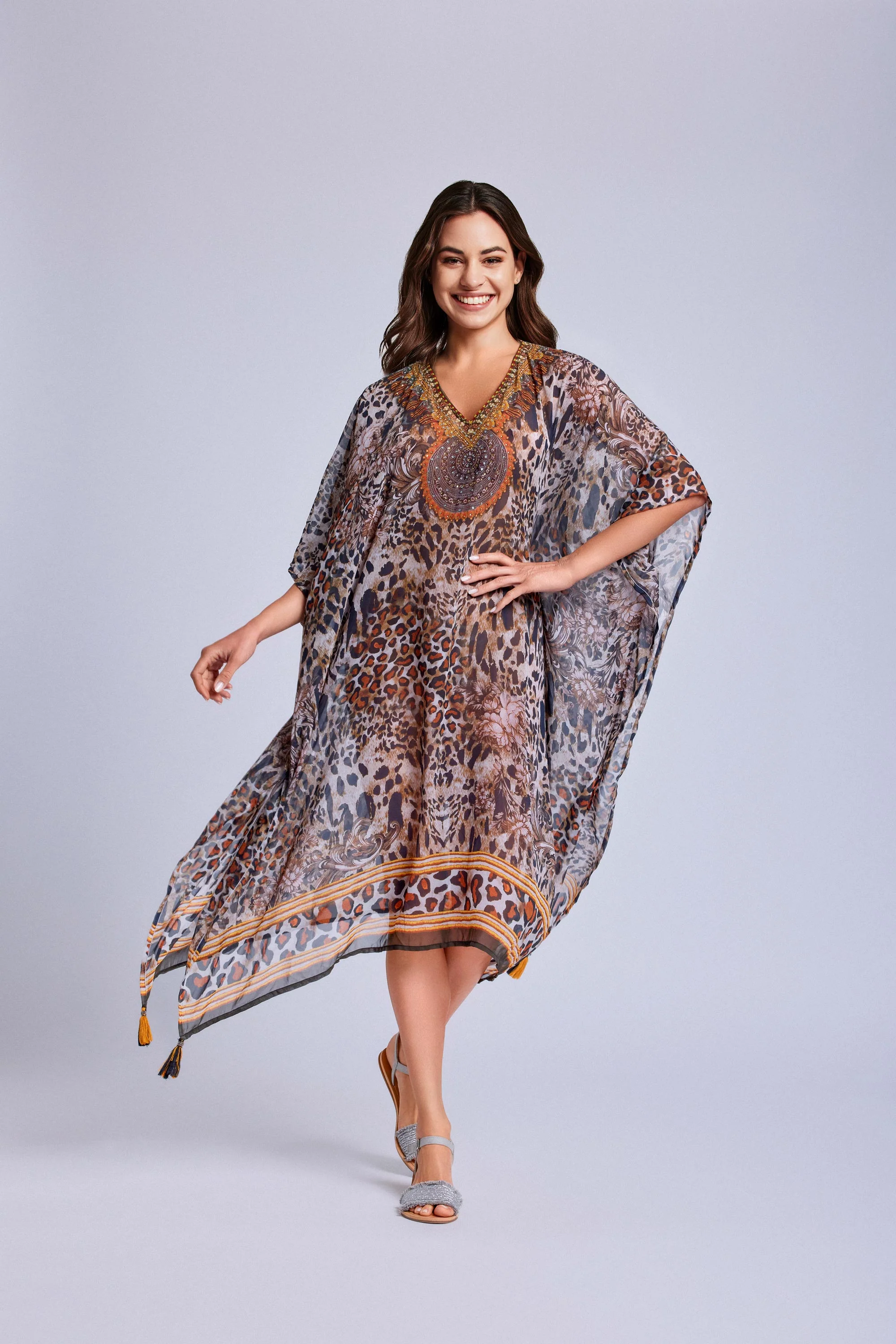 PONCHO LUNGO FANTASIA MACULATA - Image 3